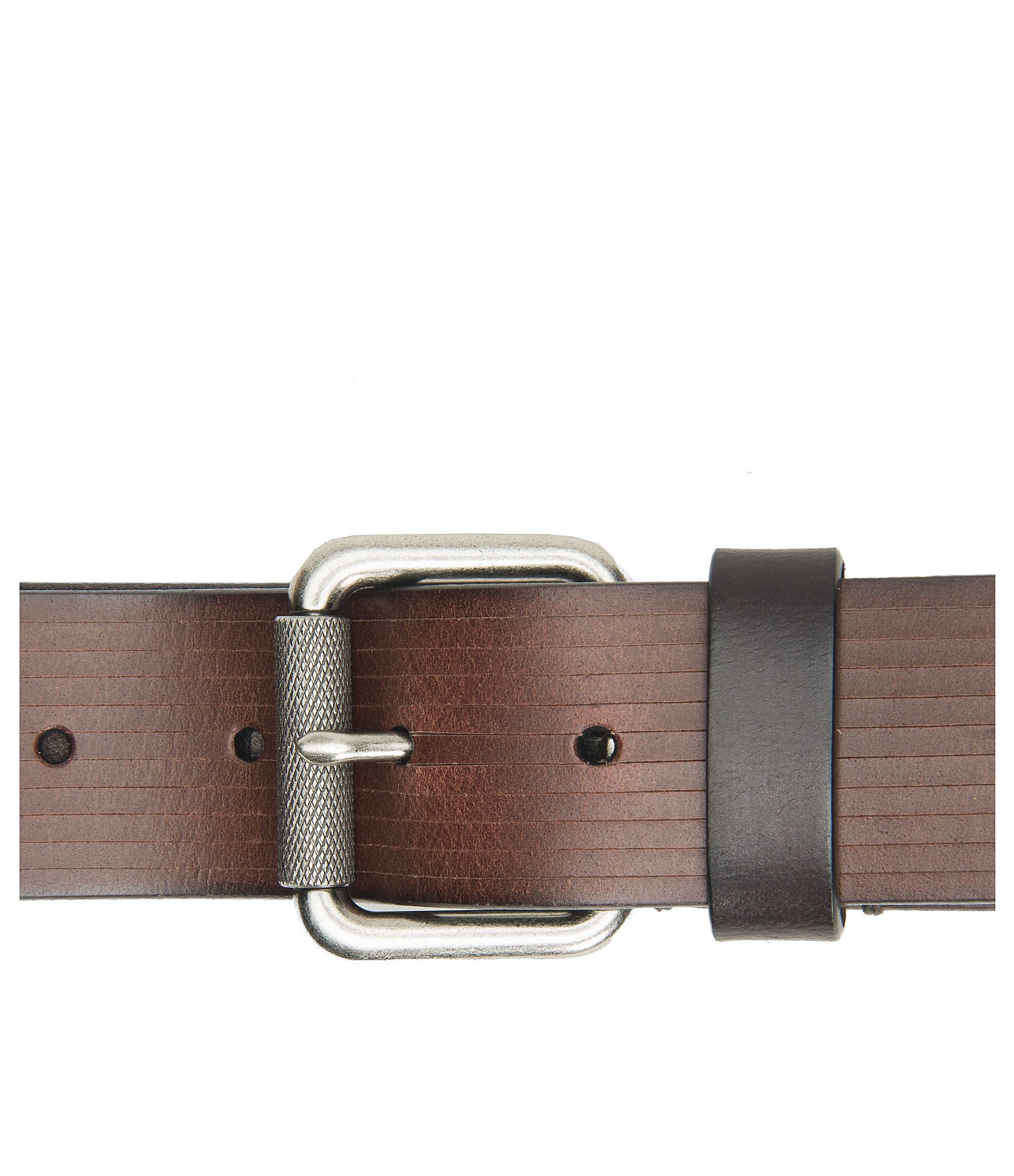 Frye Etched Line Panel Belt