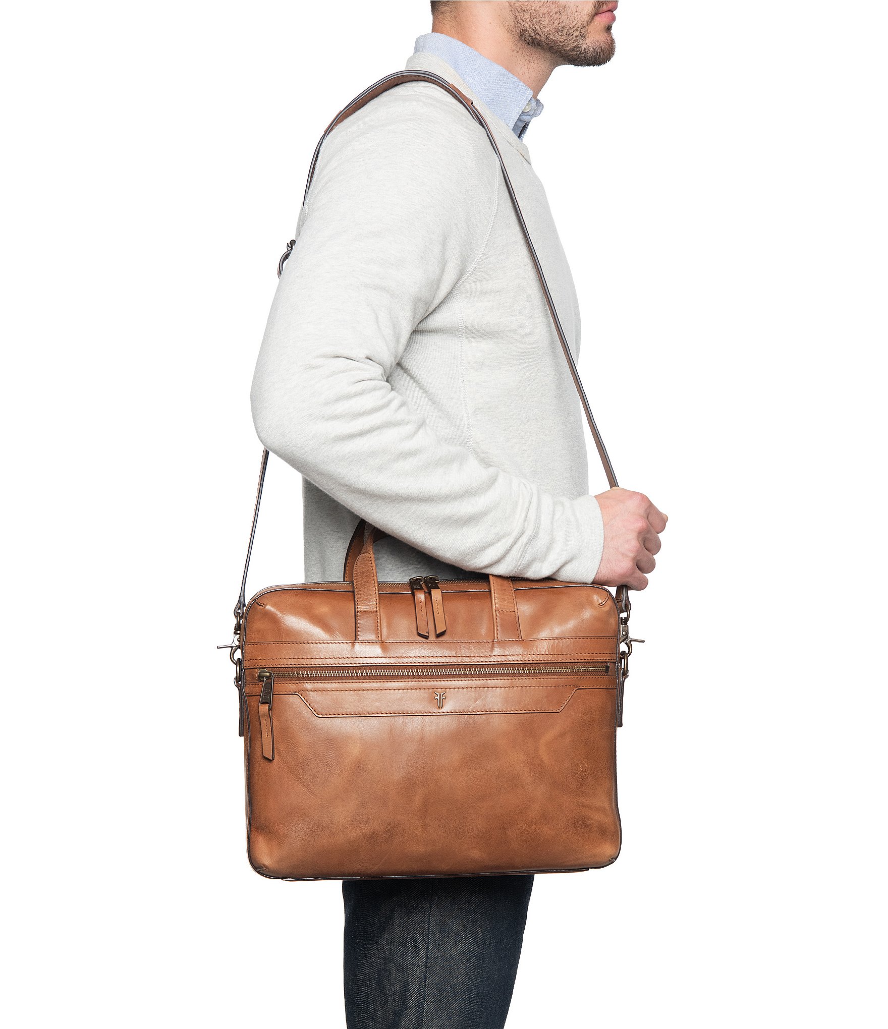 Frye Holden Leather Slim Briefcase