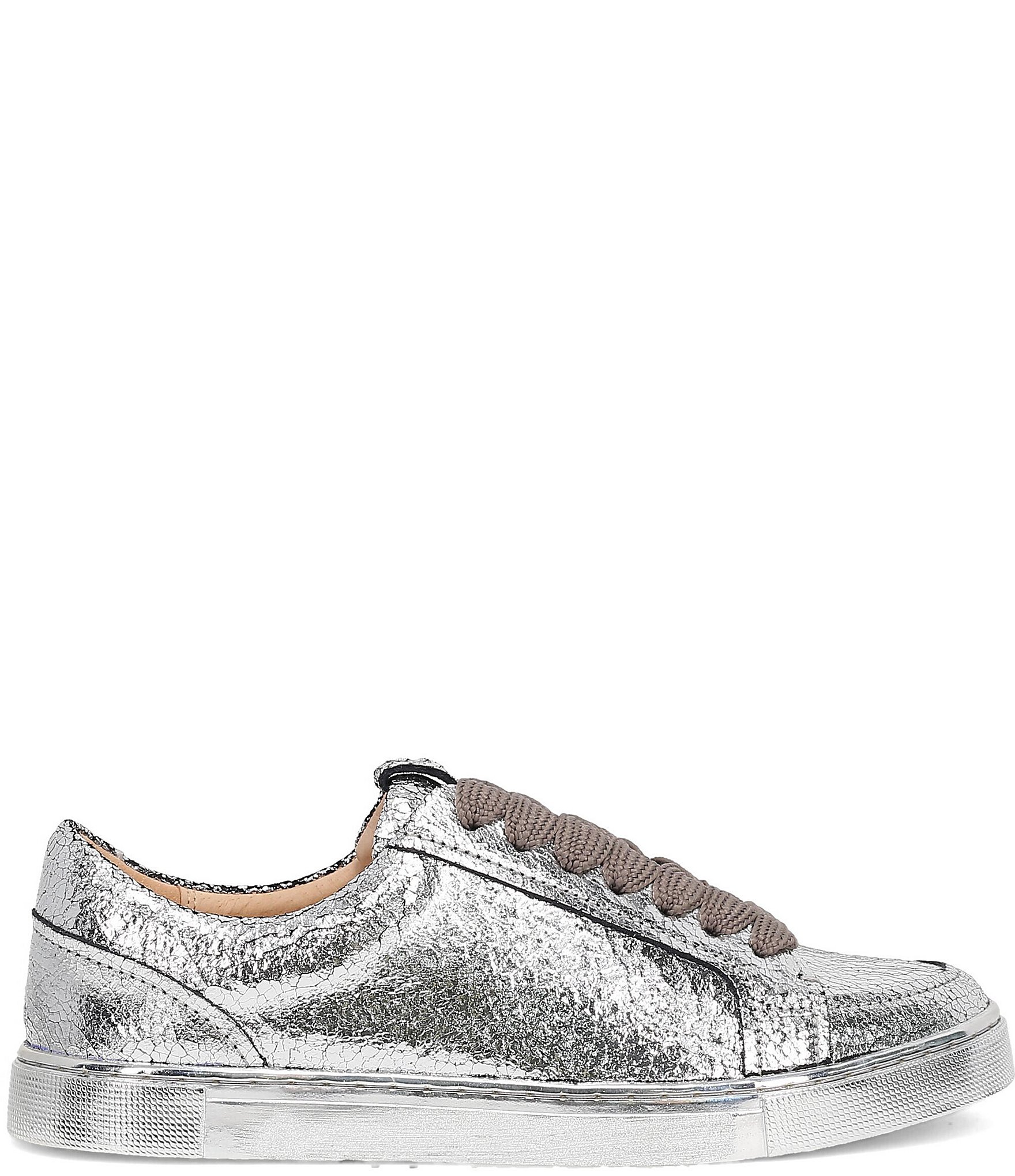 Frye Ivy Court Low Lace Metallic Leather Sneakers