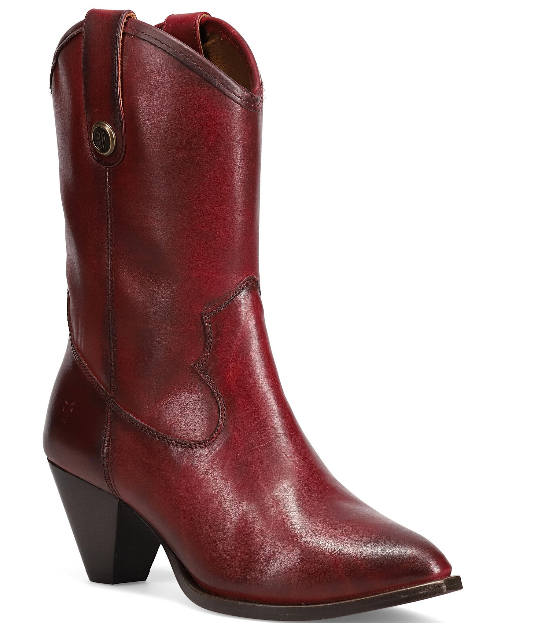 Frye red outlet leather boots