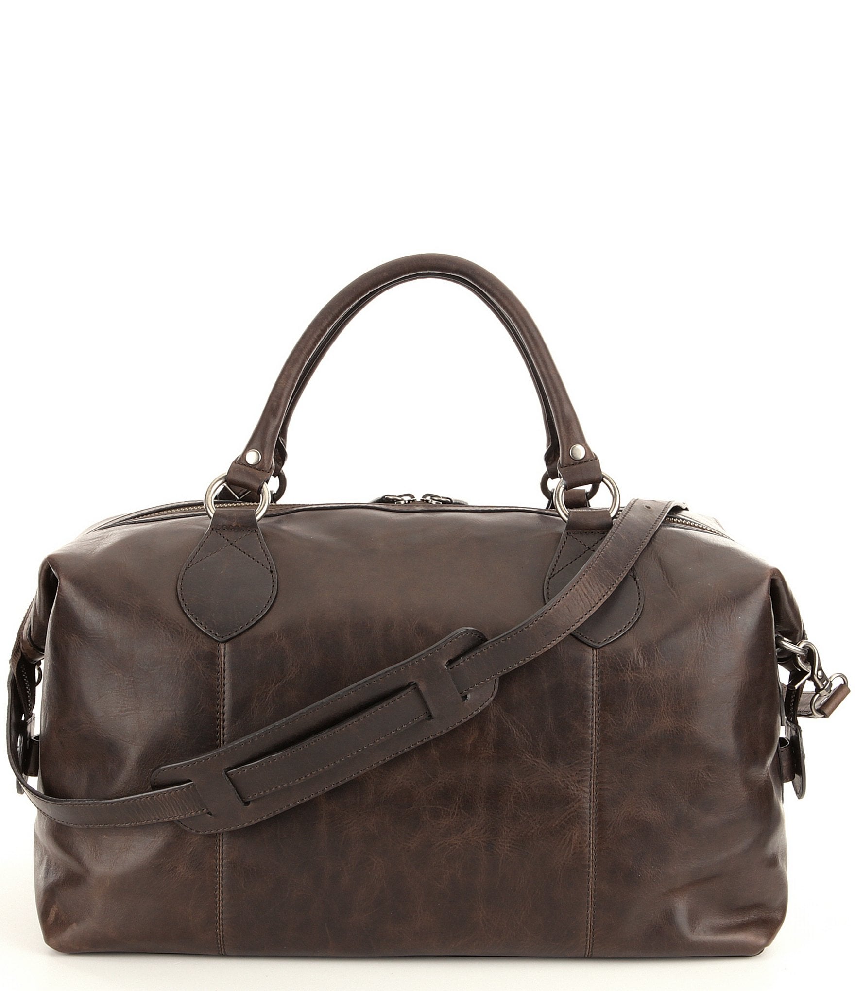 Frye Logan Overnight Leather Weekender Duffle Bag