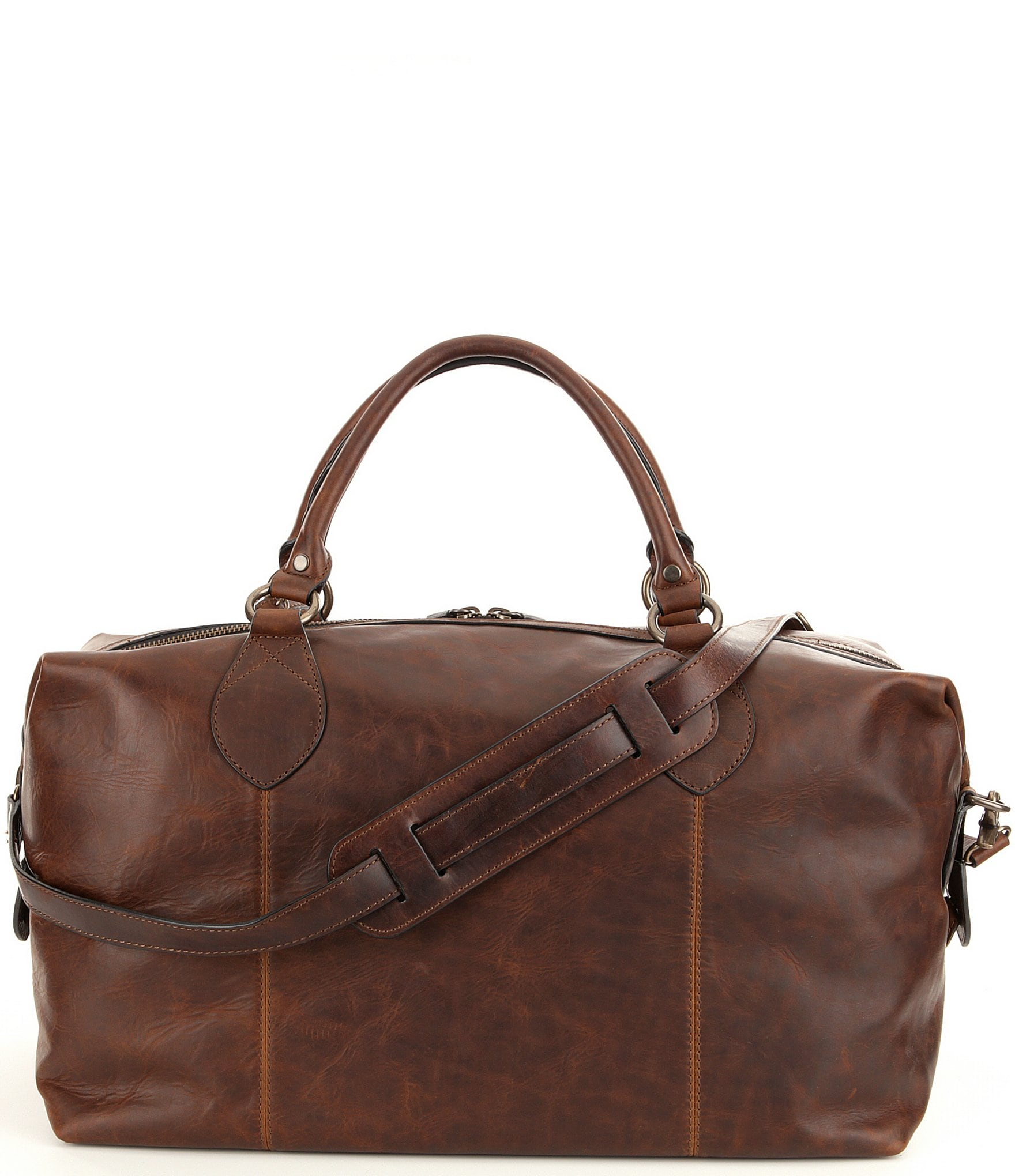 Frye Logan Overnight Leather Weekender Duffle Bag