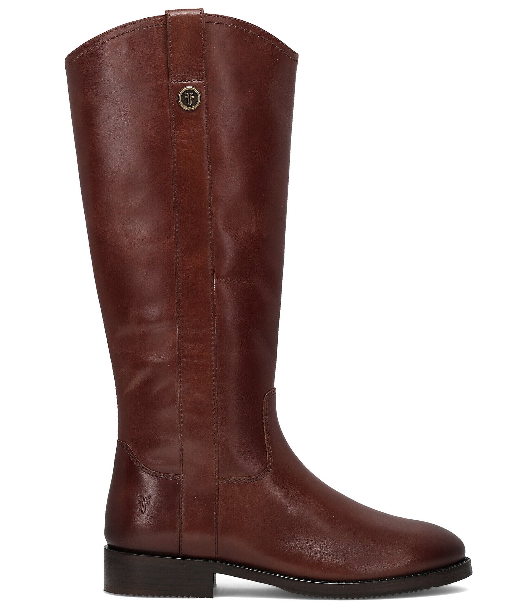 Frye Melissa Button Leather Tall Inside Zip Boots