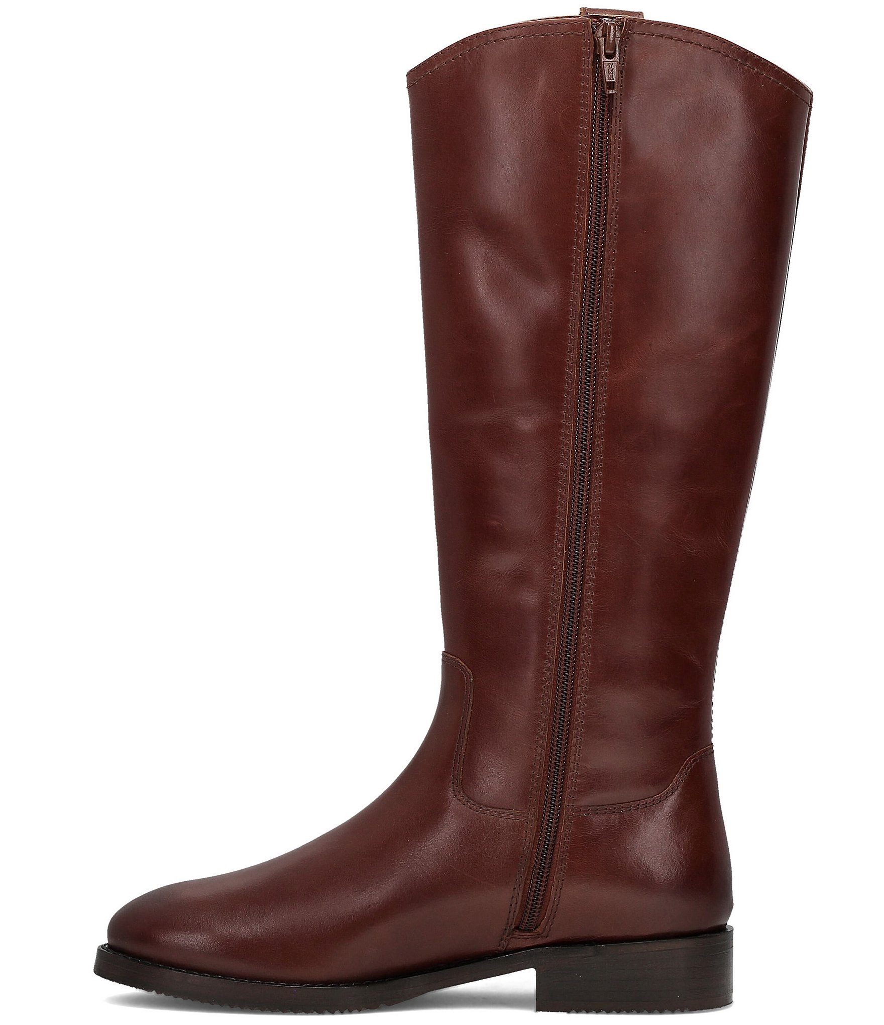 Frye Melissa Button Leather Tall Inside Zip Boots