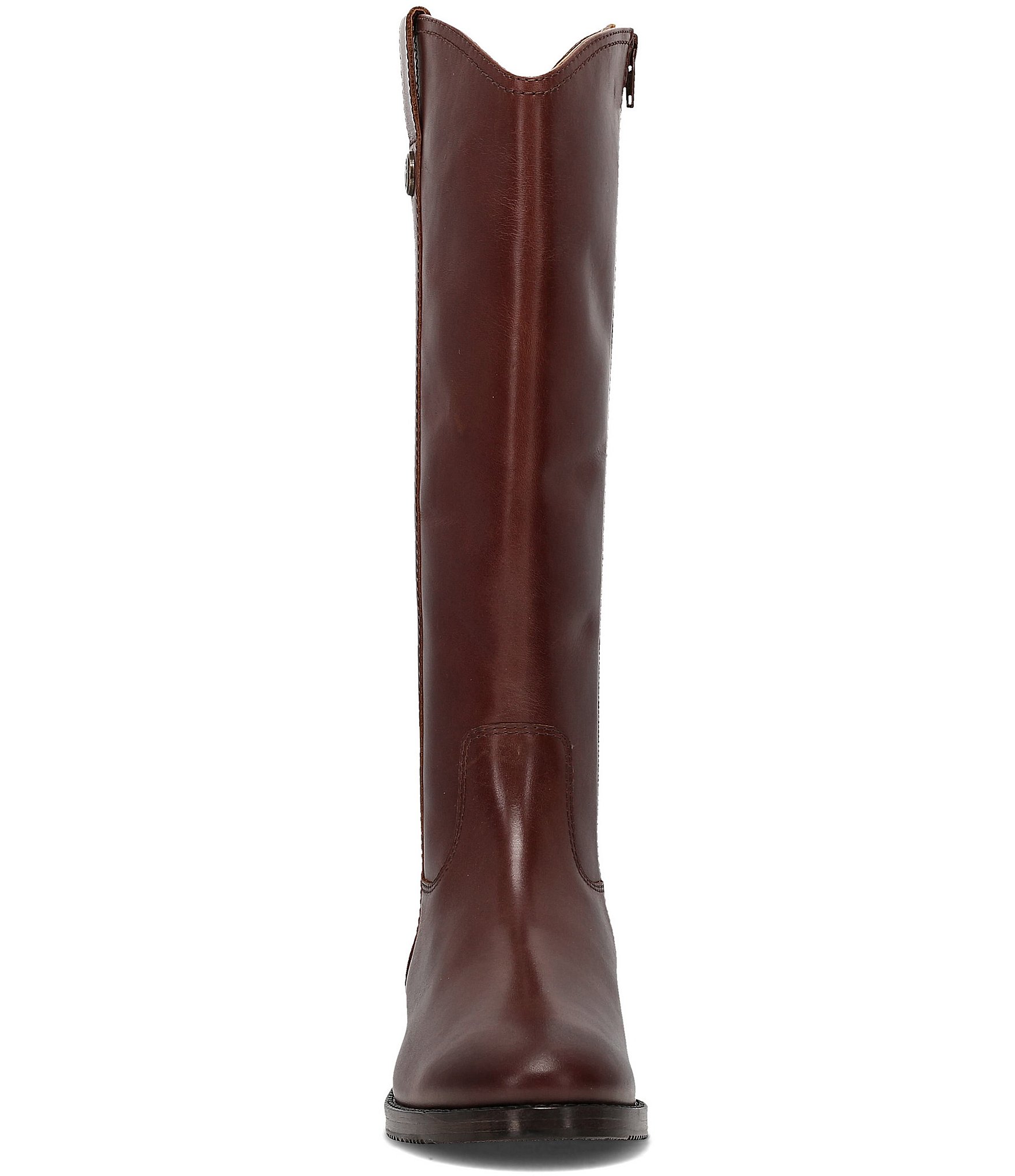 Frye Melissa Button Leather Tall Inside Zip Boots