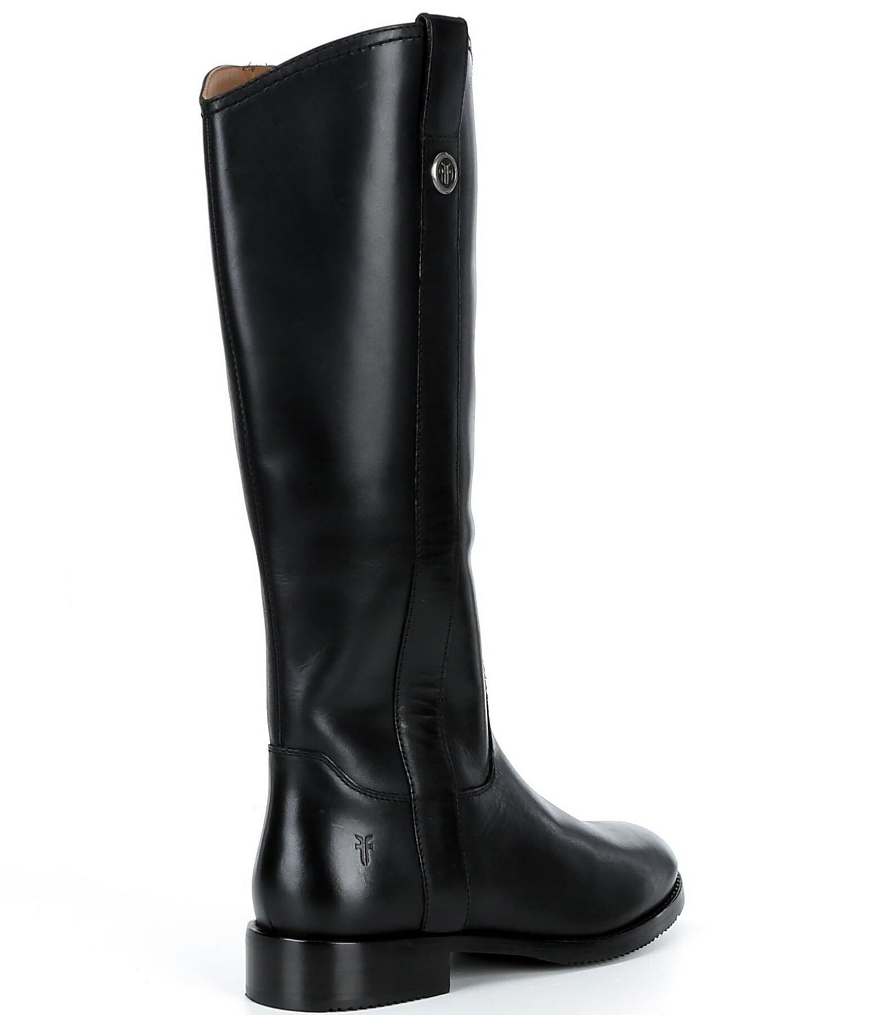 Frye Melissa Button Leather Tall Inside Zip Boots