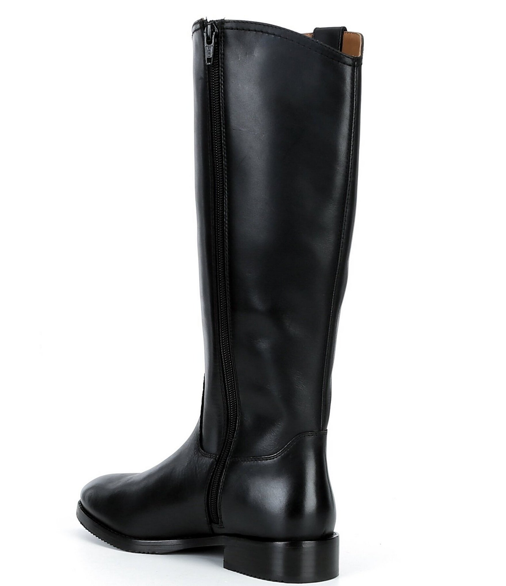 Frye Melissa Button Leather Tall Inside Zip Boots