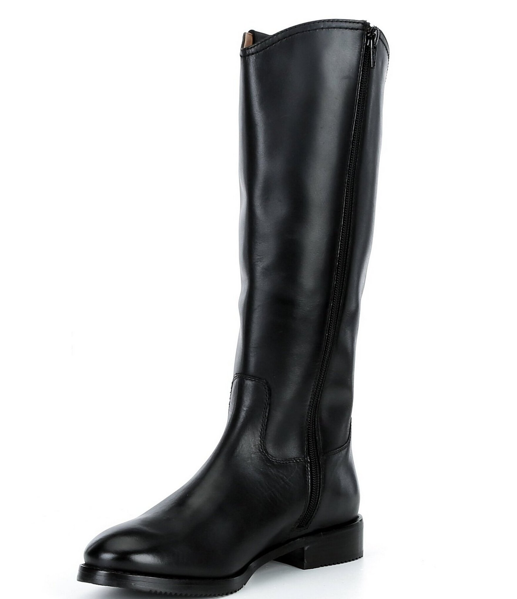 Frye Melissa Button Leather Tall Inside Zip Boots