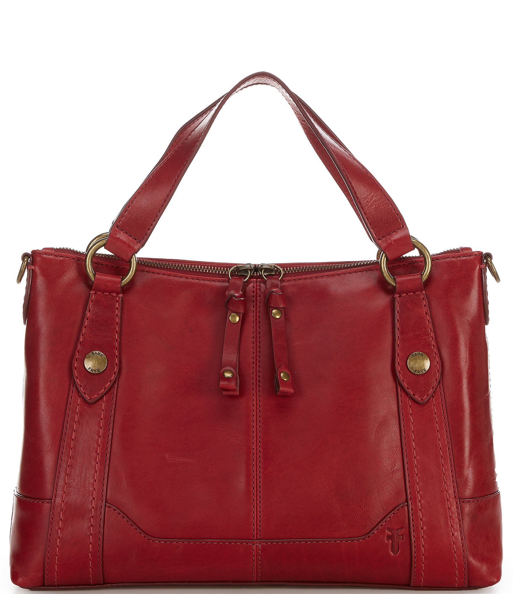 FRYE Melissa Zip Satchel Leather Handbag