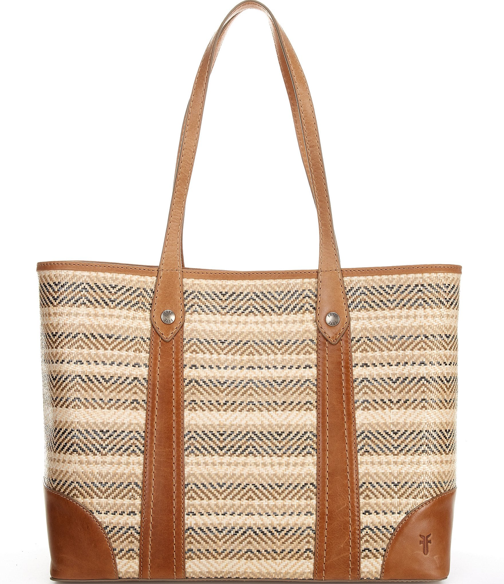 Frye Melissa Straw Shopper Tote Bag