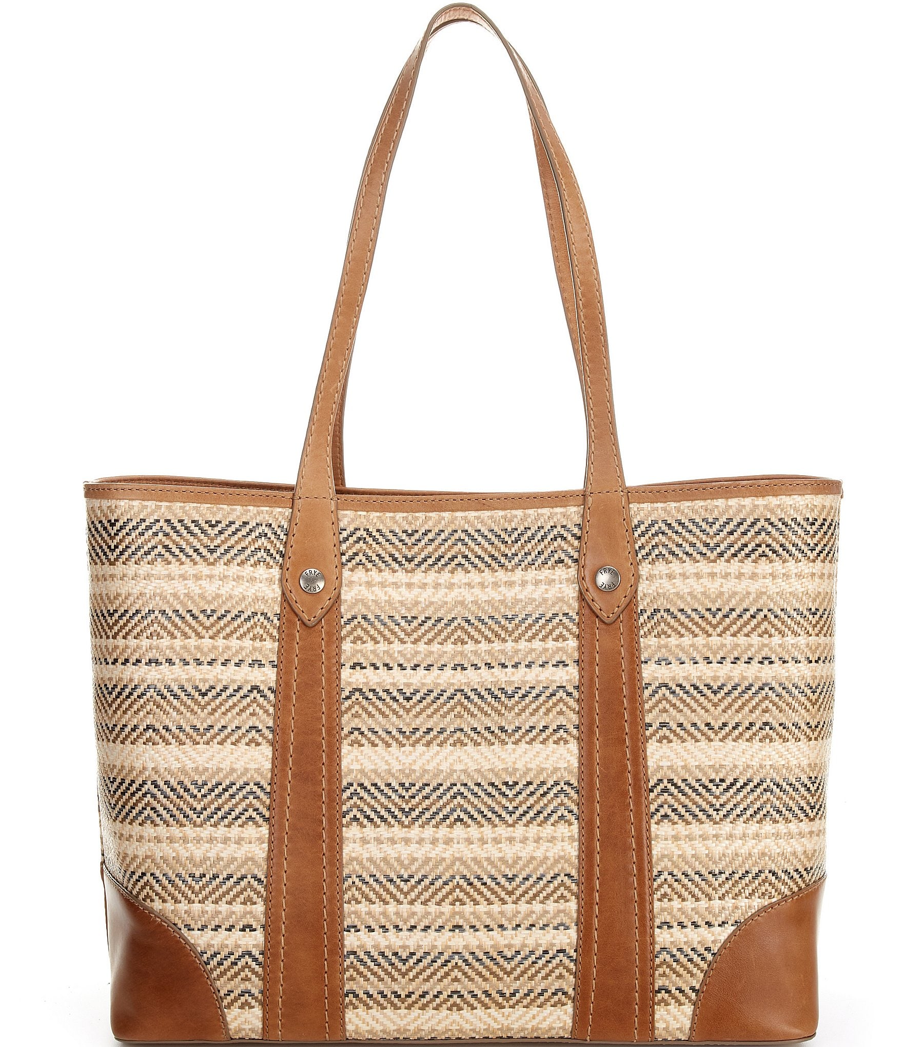 Frye Melissa Straw Shopper Tote Bag