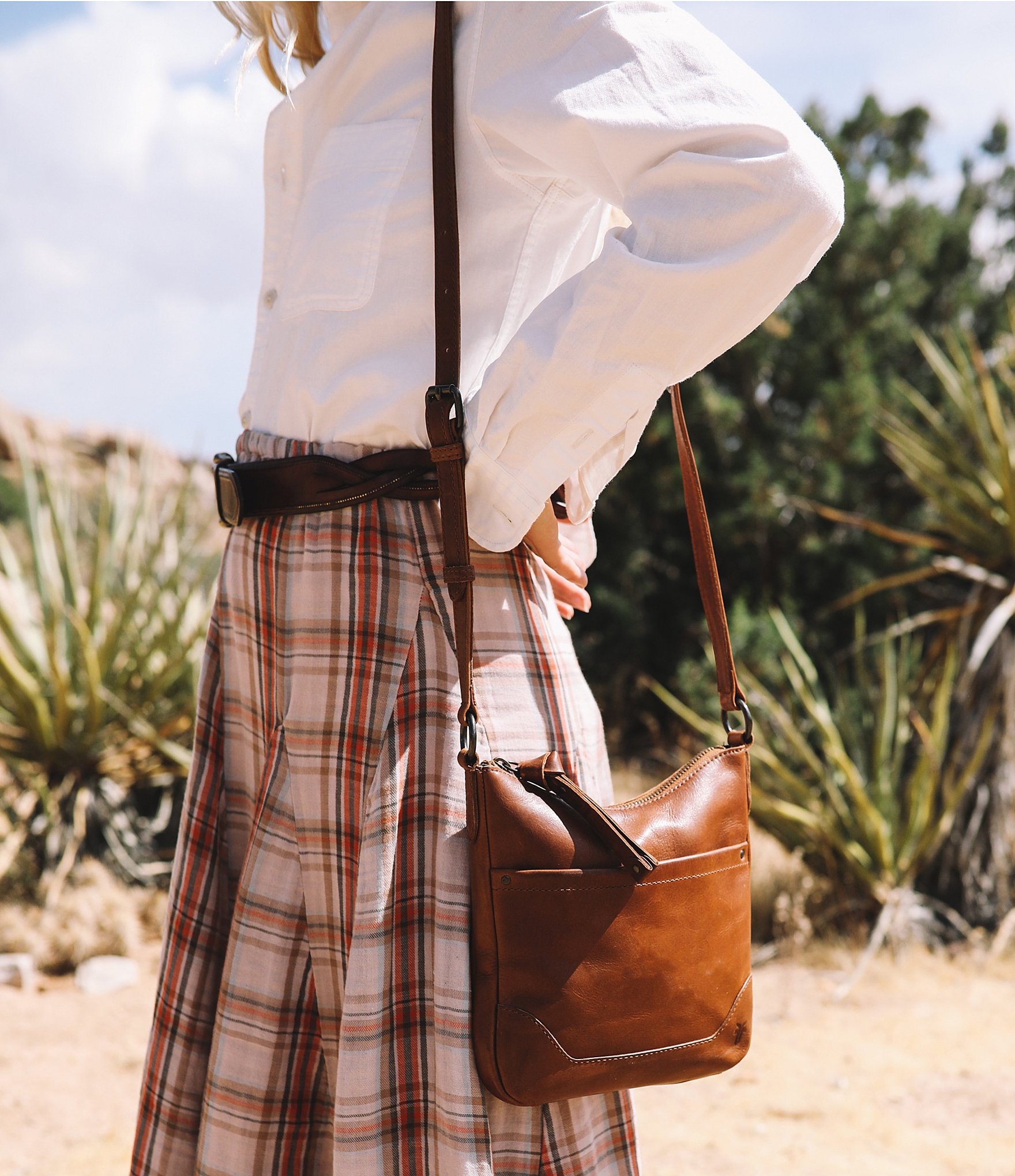 Frye Melissa Swing Italian Leather Crossbody Bag