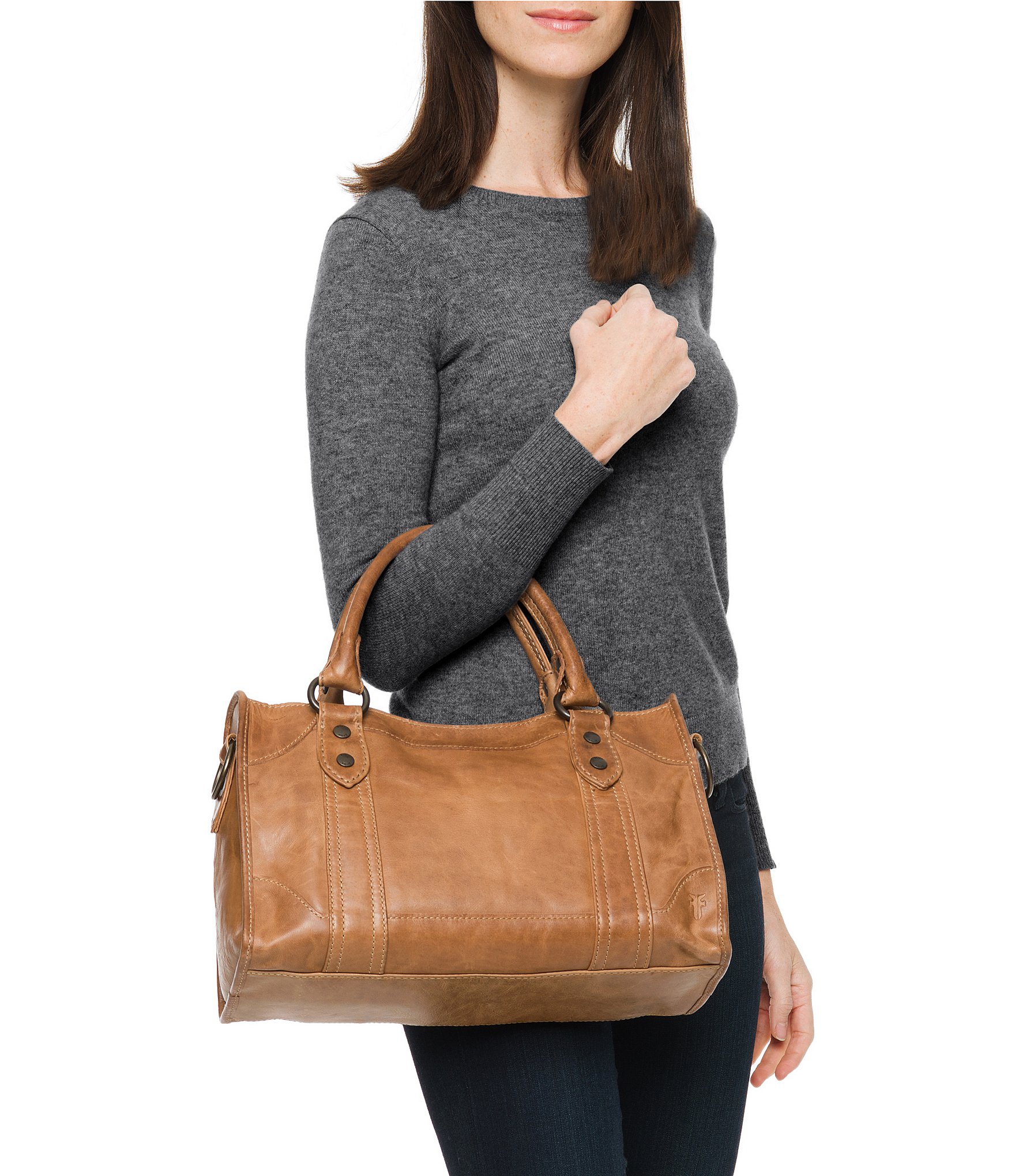 Frye Melissa Washed Leather Satchel Bag