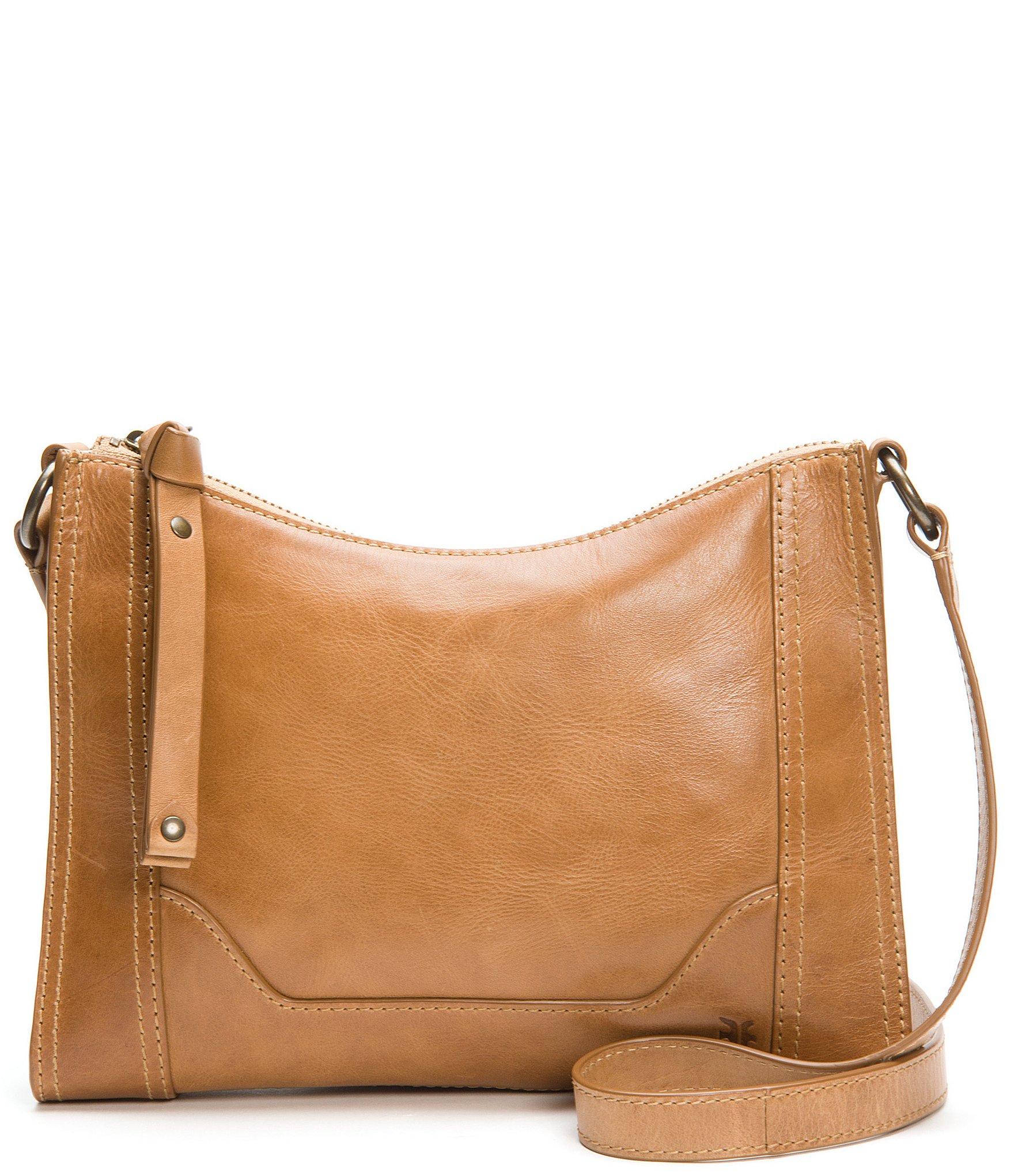 beige leather purse