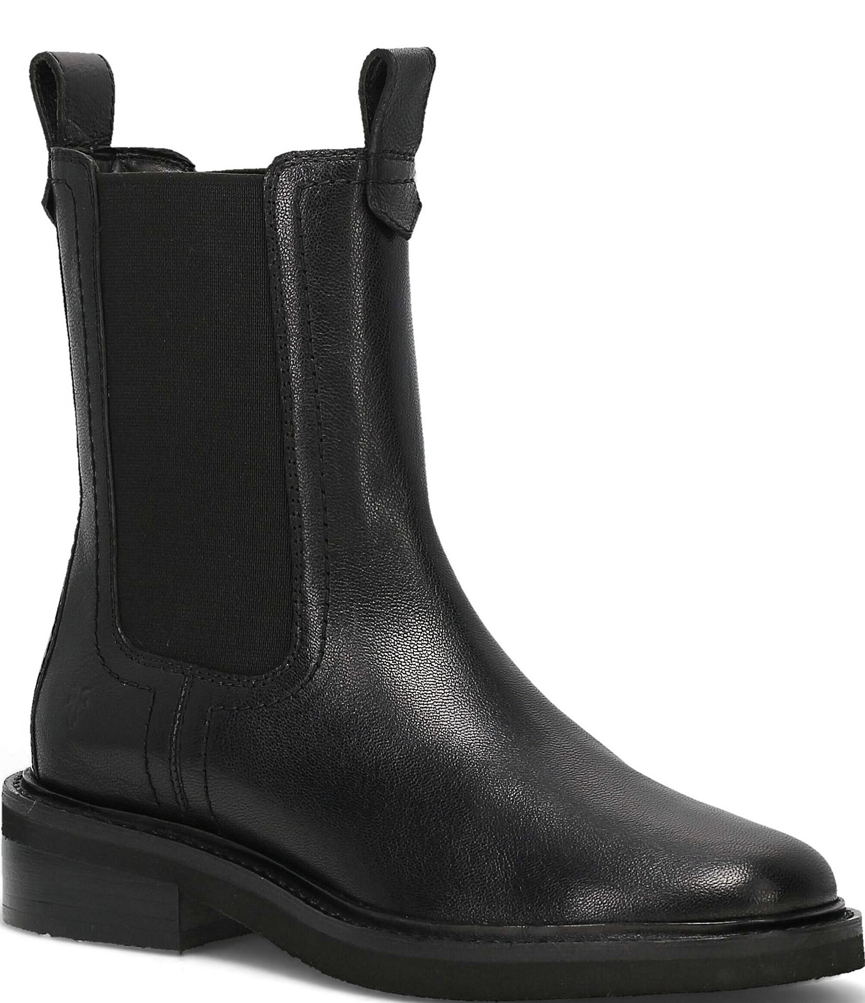 Frye Phoebe Chelsea Pull On Leather Booties
