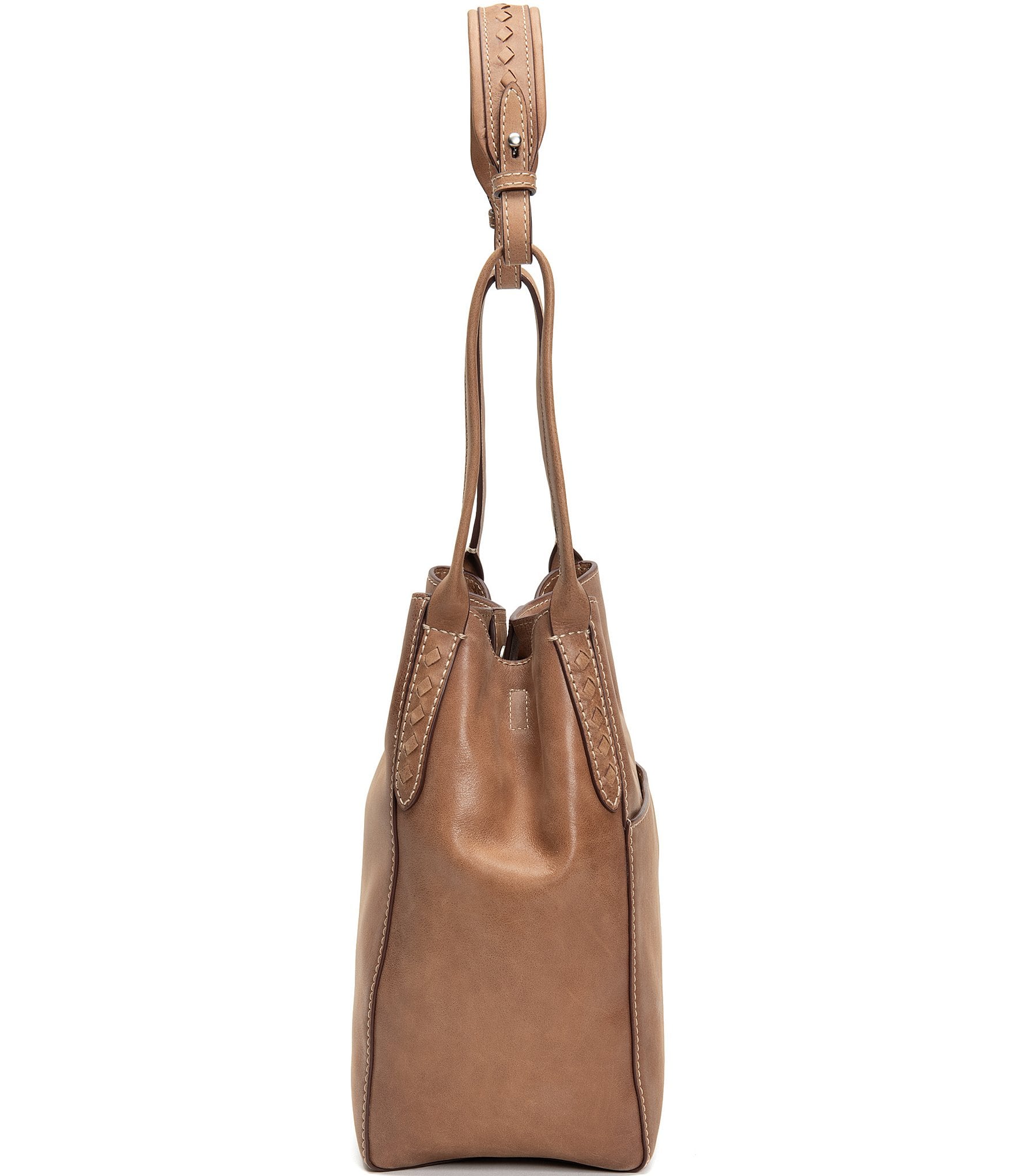 Frye Reed Magnetic Snap Leather Hobo Bag