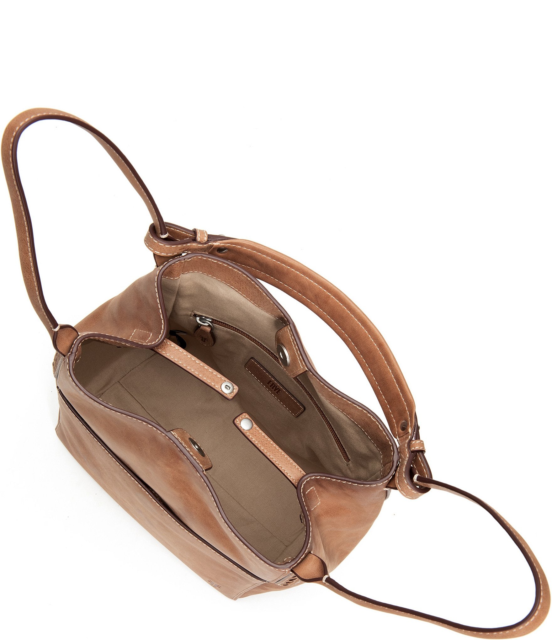 Frye Reed Magnetic Snap Leather Hobo Bag