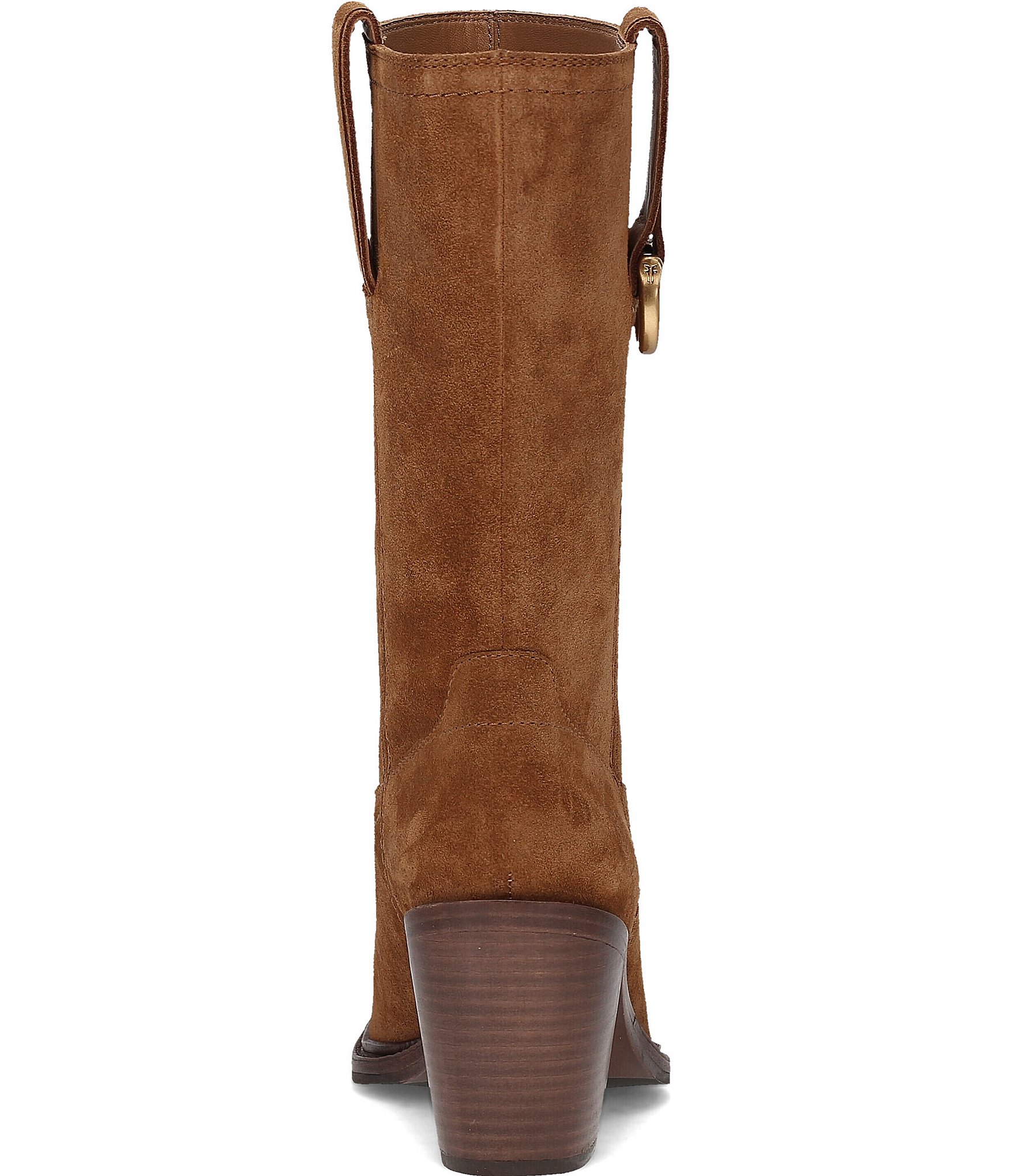 Frye Sedona Mid Calf Suede D-Ring Block Heel Boots