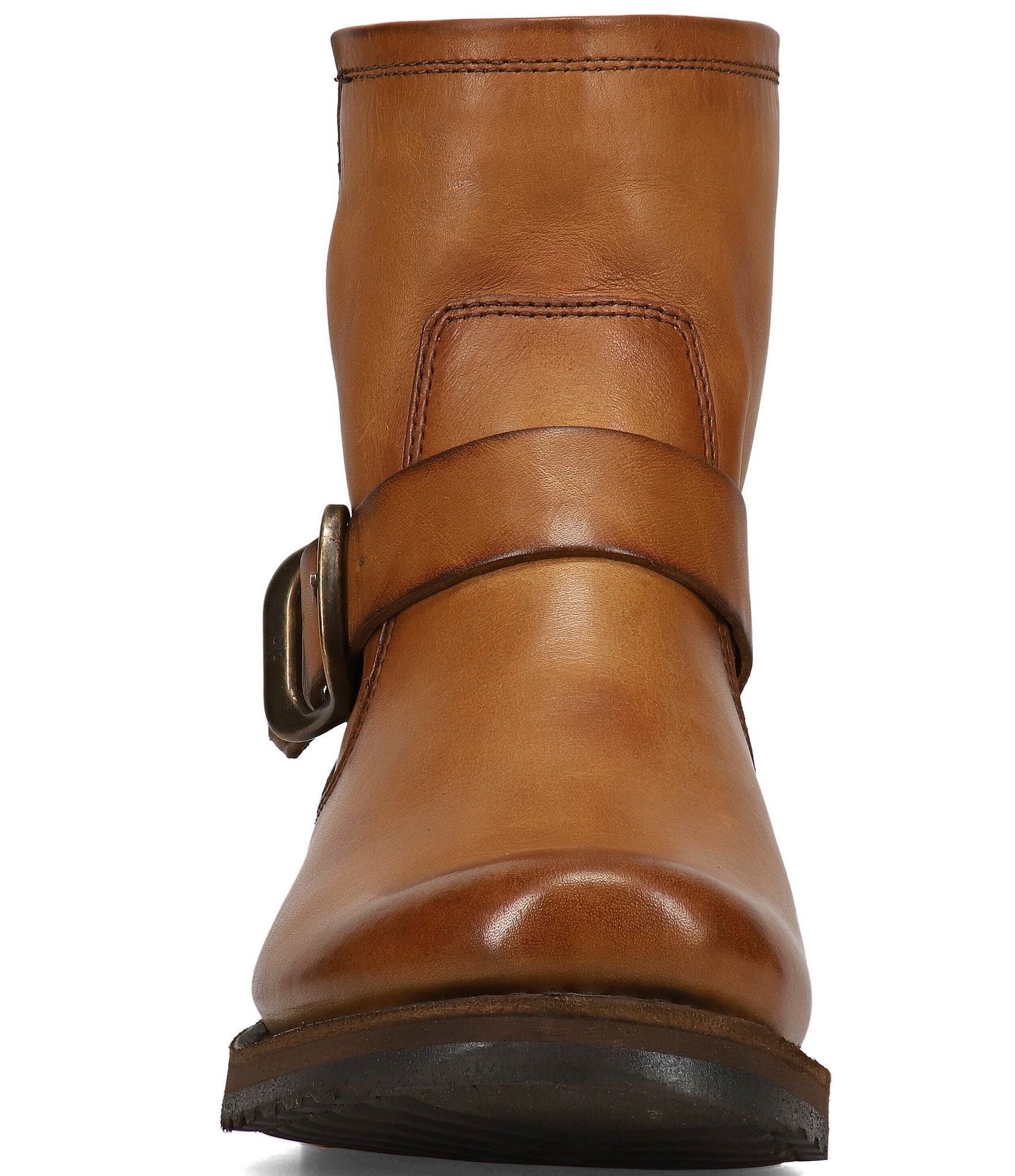 Frye Veronica Flex Leather Buckle Hardware Booties