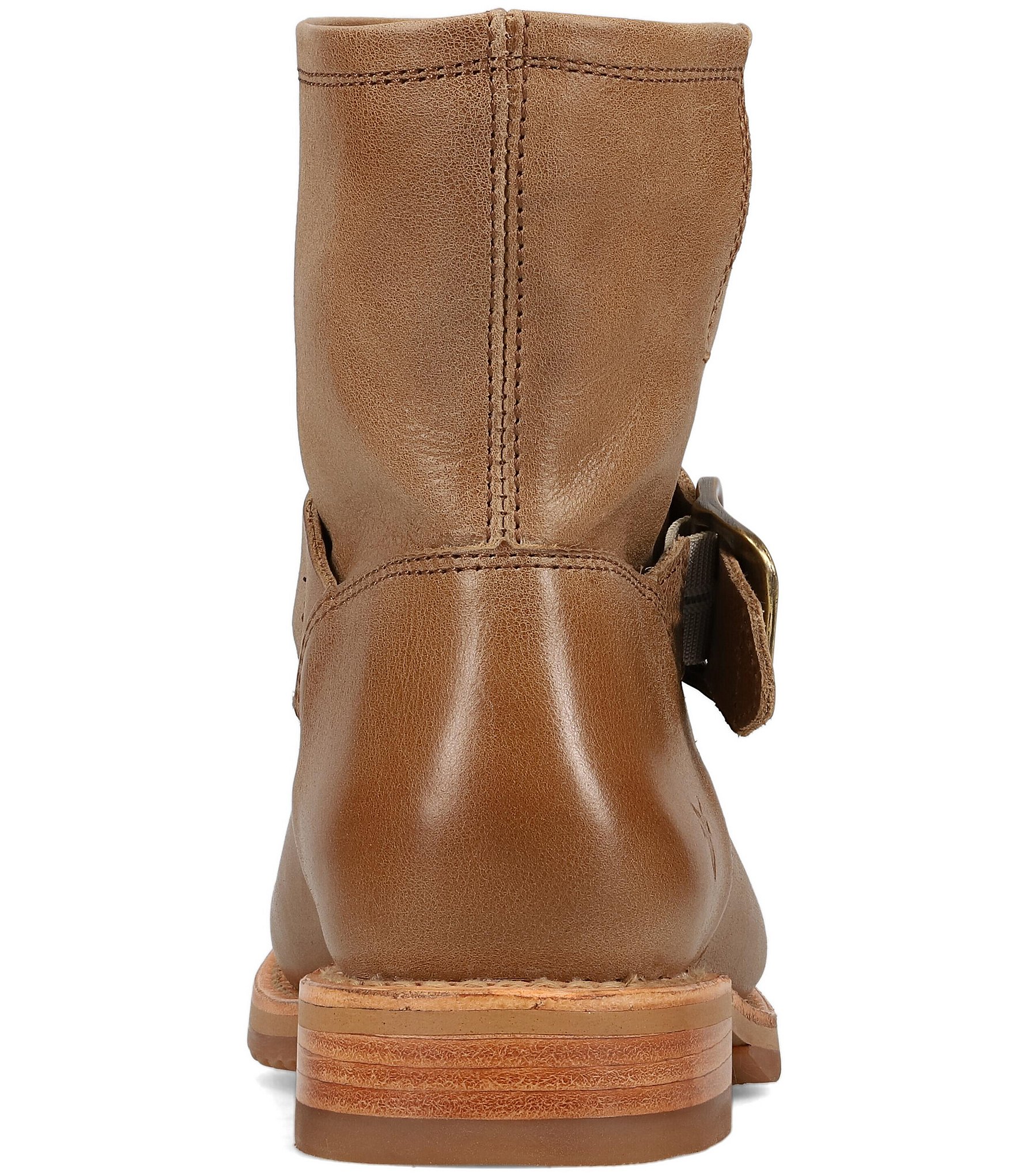 Frye Veronica Flex Leather Buckle Hardware Booties