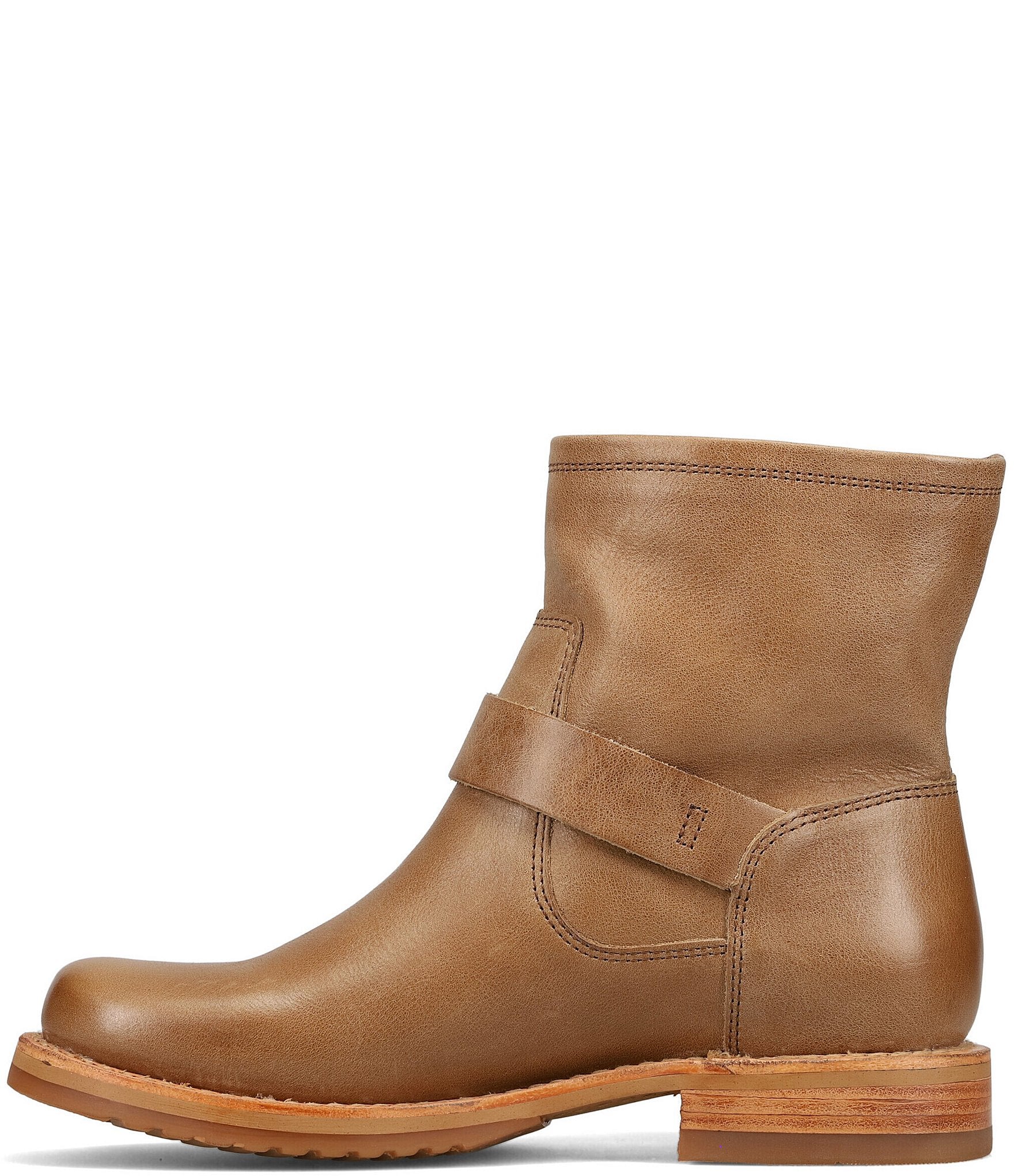 Frye Veronica Flex Leather Buckle Hardware Booties