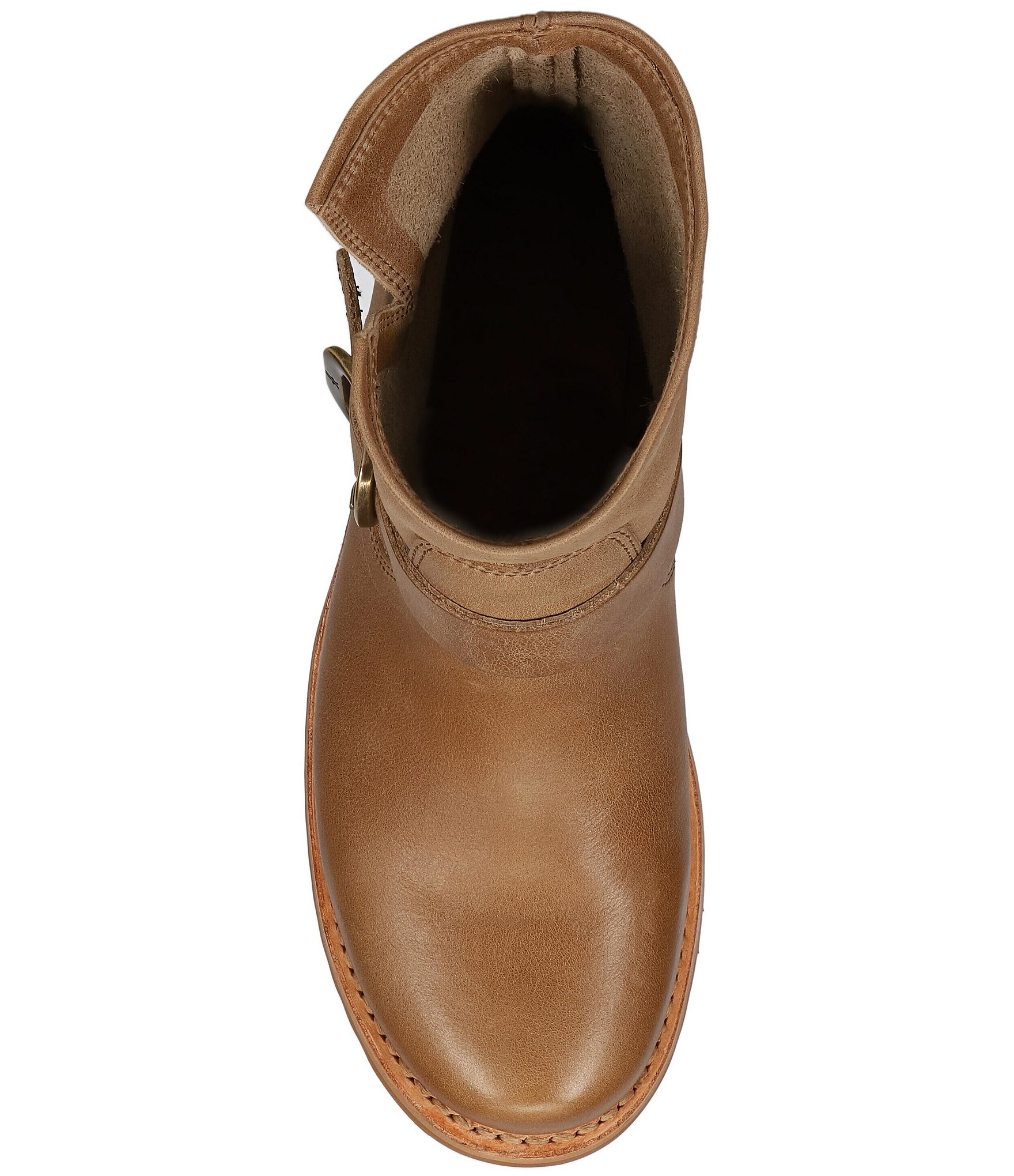 Frye Veronica Flex Leather Buckle Hardware Booties