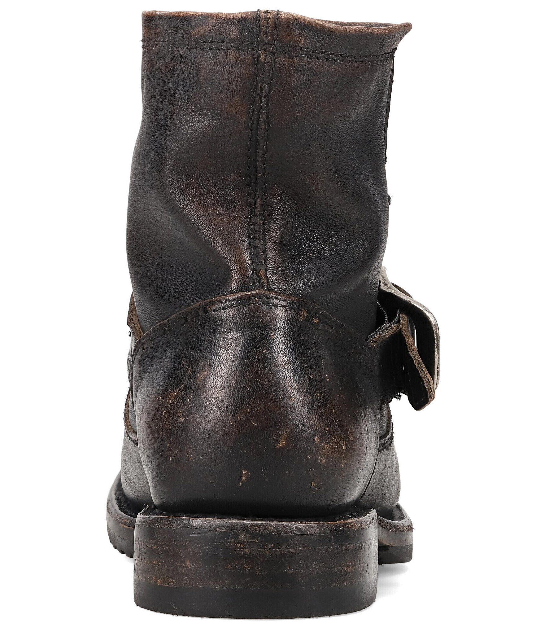 Frye Veronica Flex Leather Buckle Hardware Booties