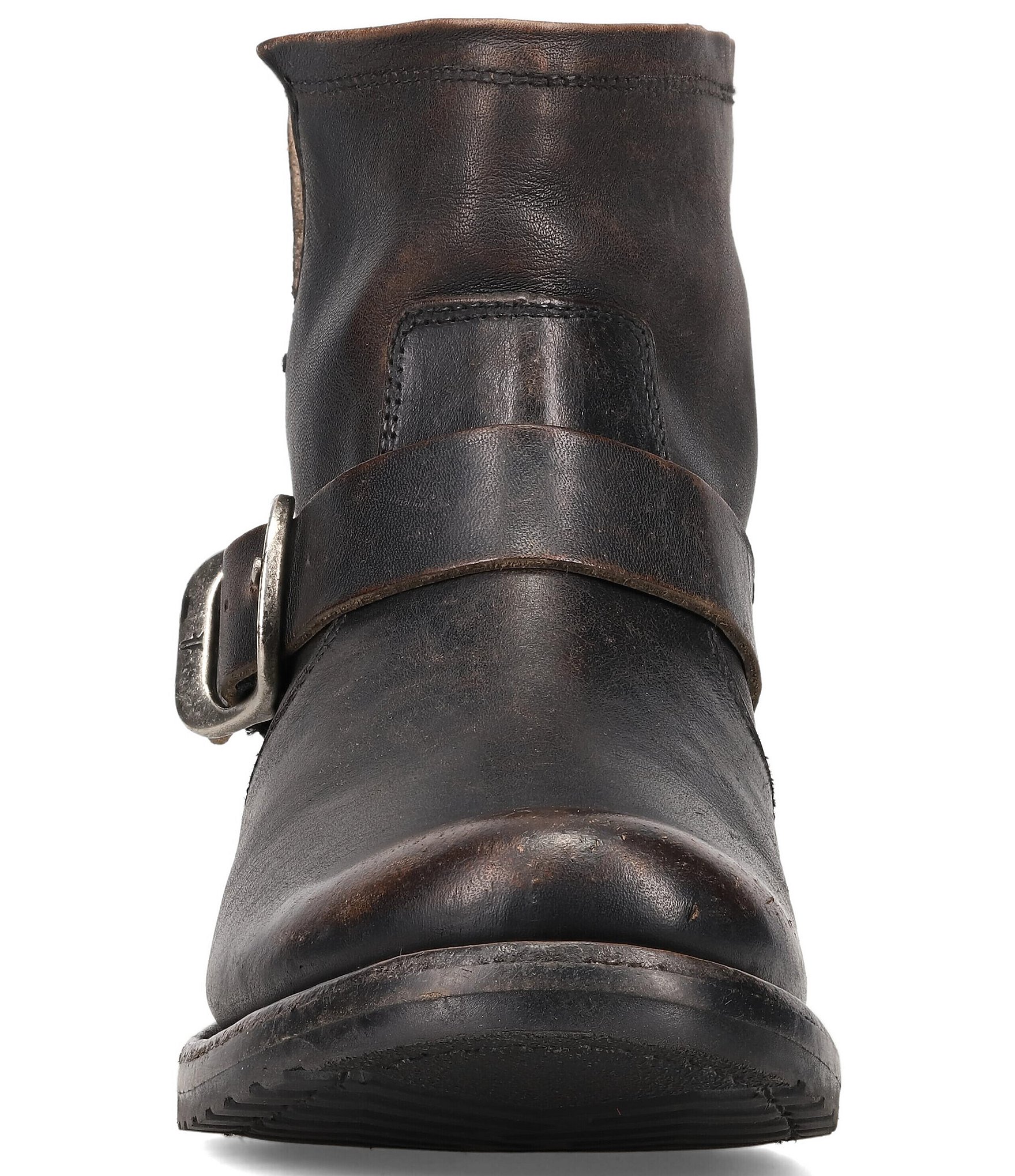 Frye Veronica Flex Leather Buckle Hardware Booties