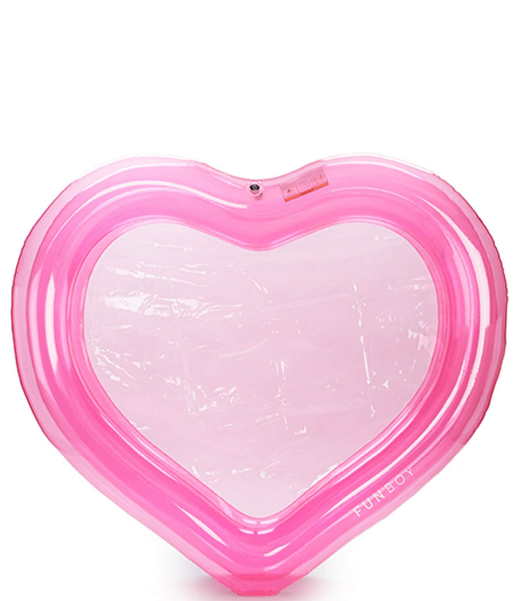 Funboy Clear Pink Heart Inflatable Pool | Dillards