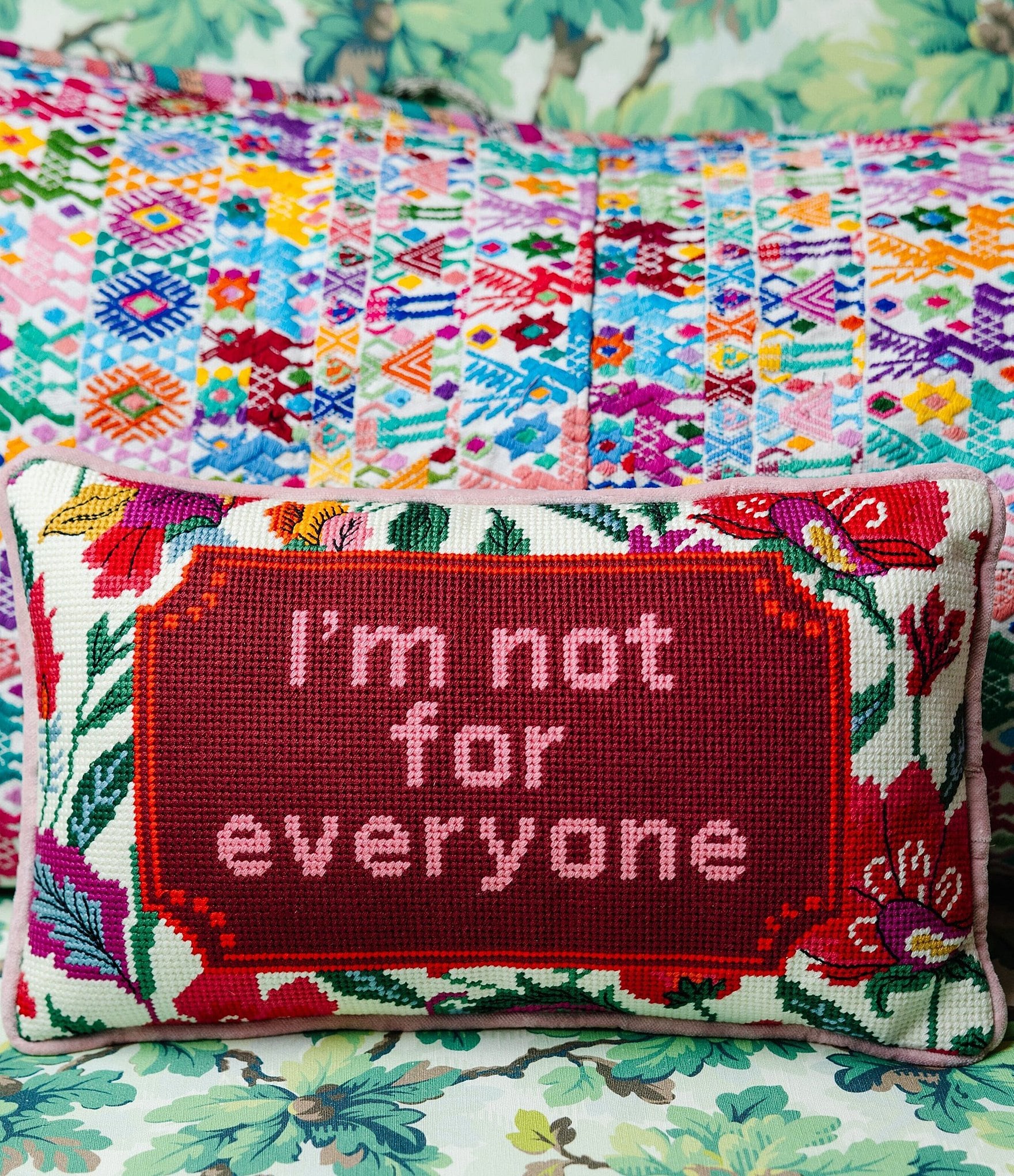Furbish Not For Everyone Needlepoint Pillow