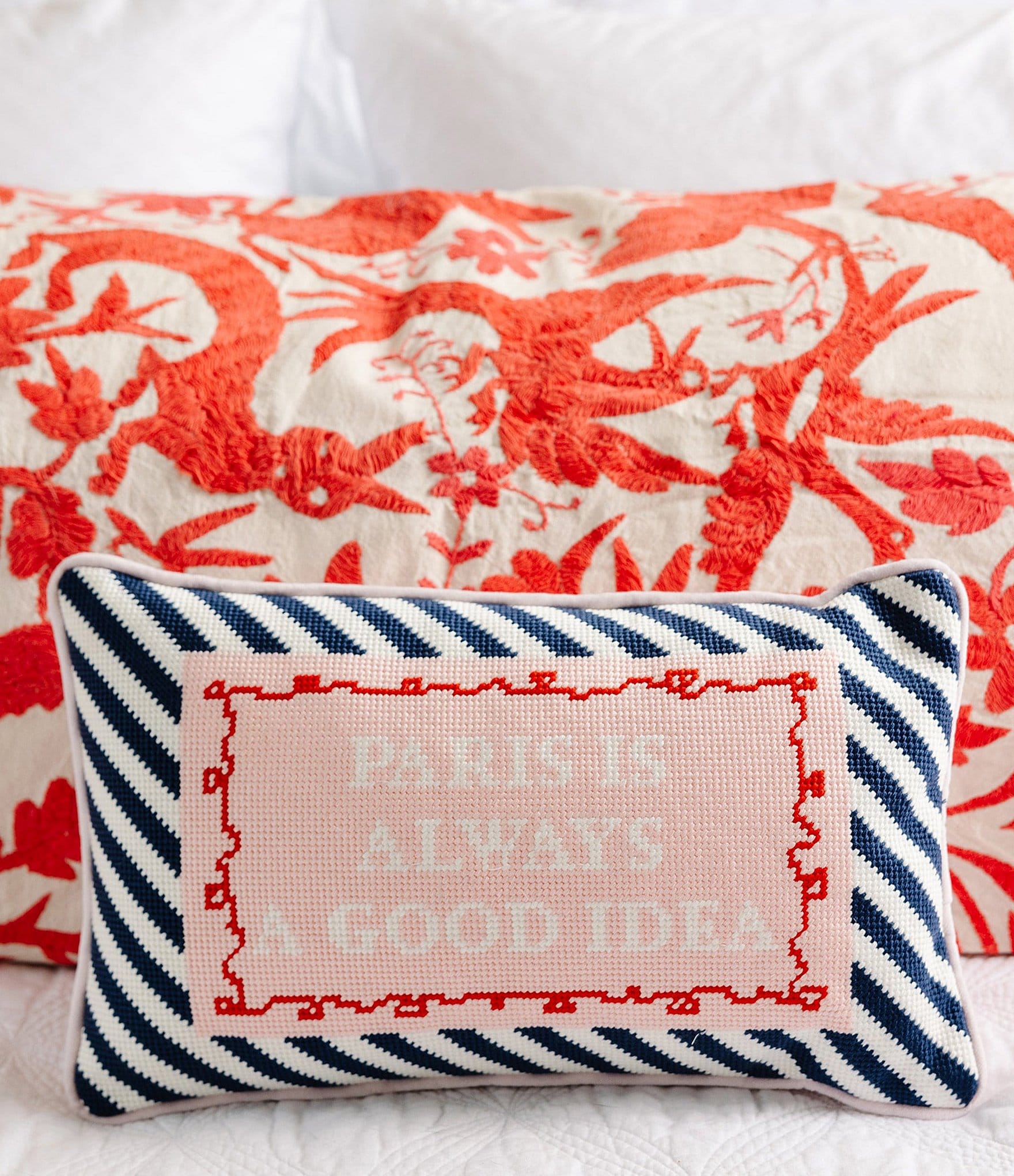 Furbish Paris Needlepoint Pillow