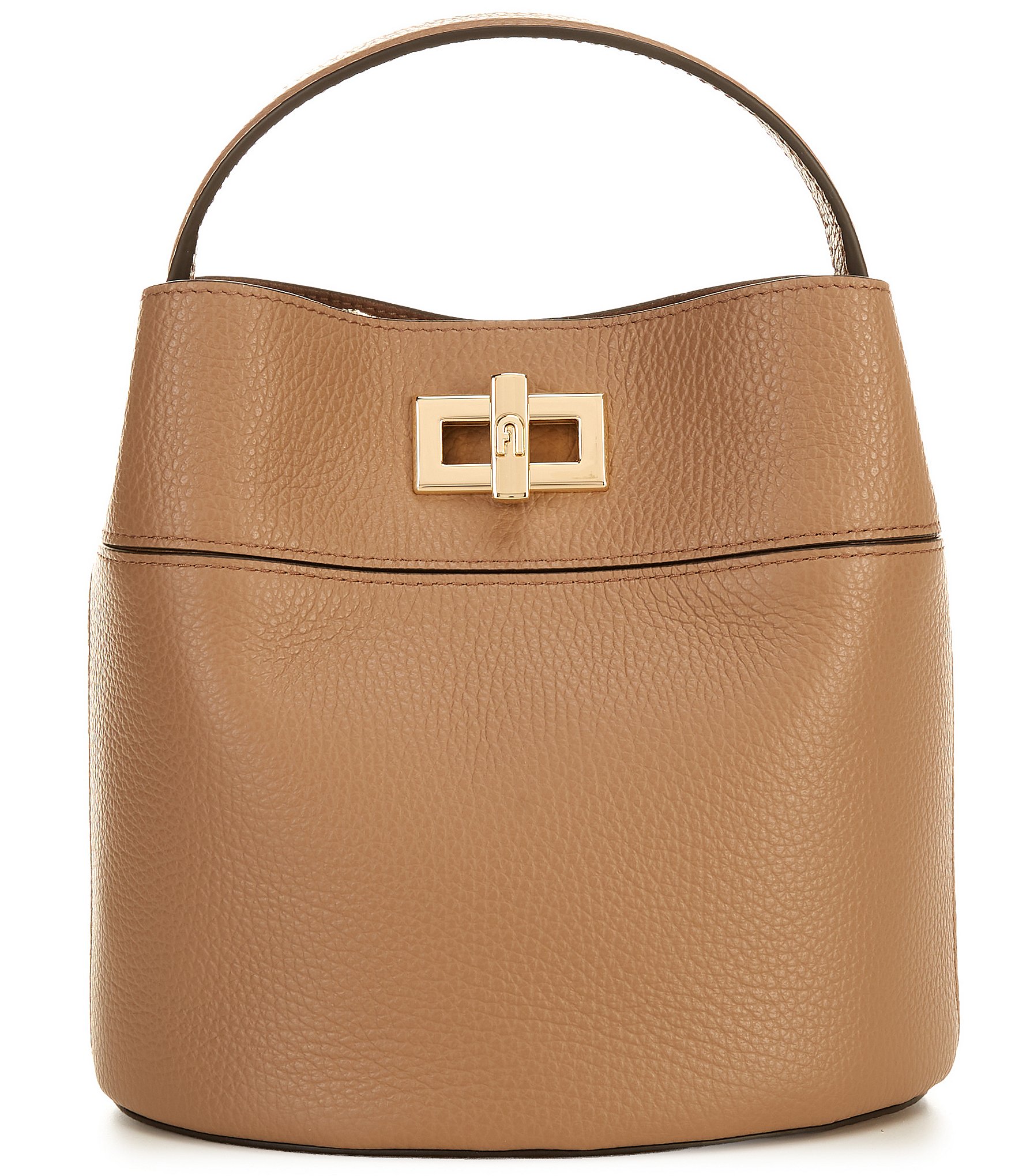 Furla Amelia Canvas Handle Mini Bucket Bag