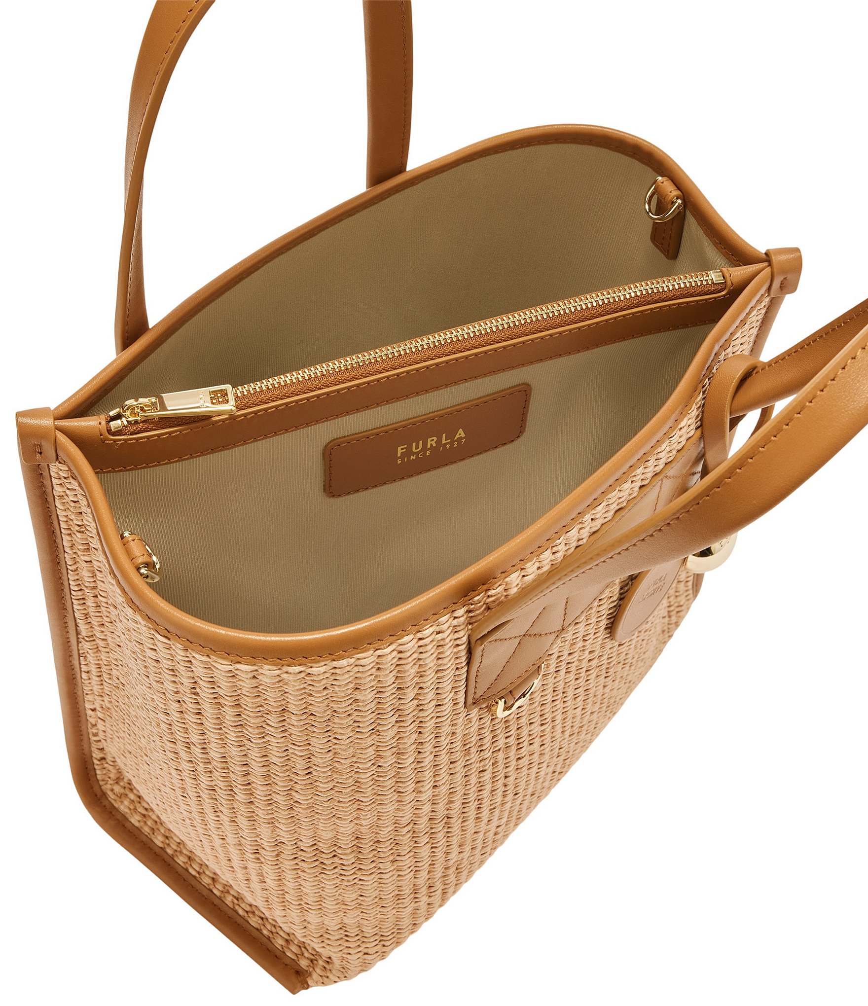 Furla Divide It Small Woven Tote Bag