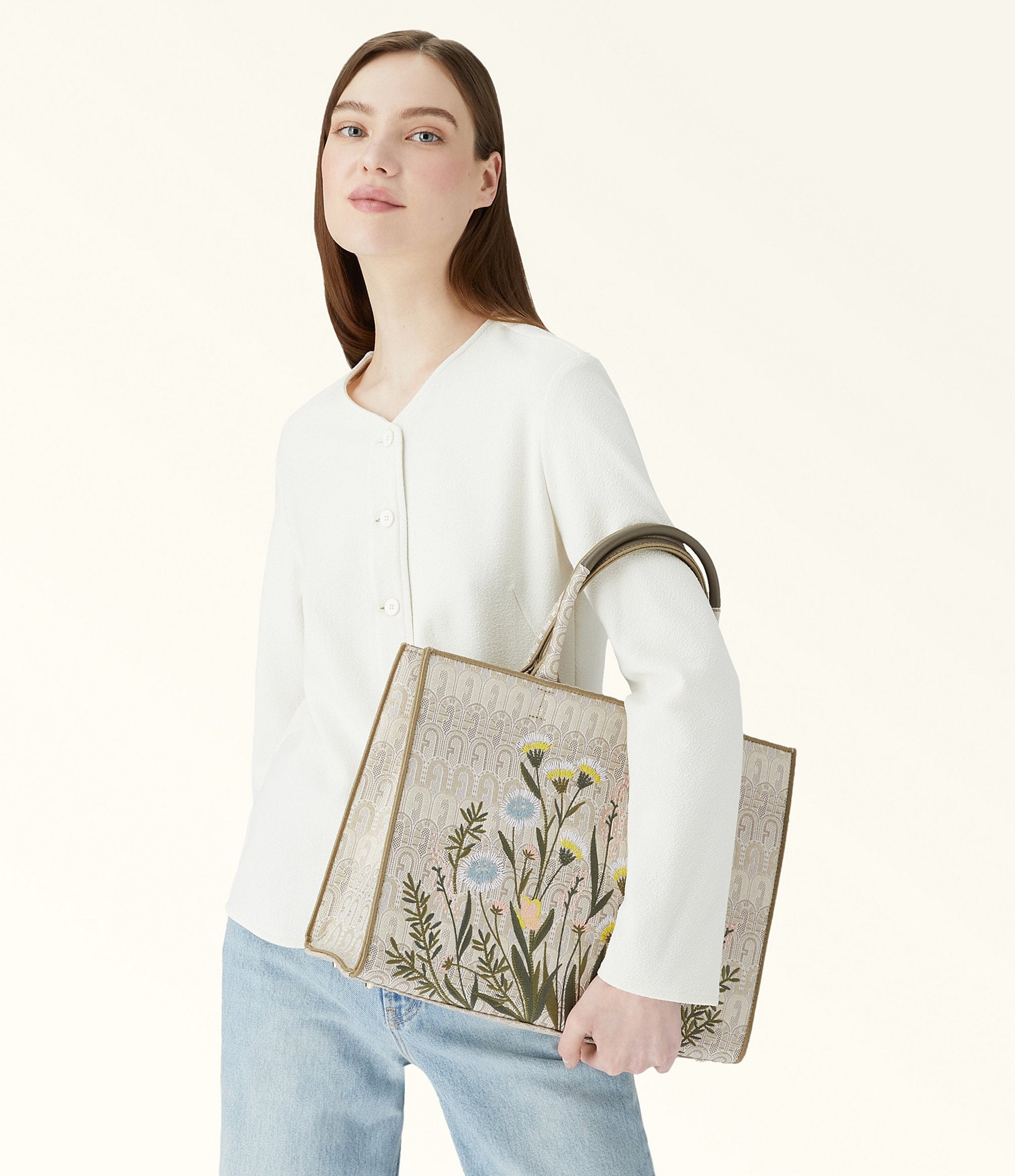 Furla Floral Large Opportunity Tote Bag