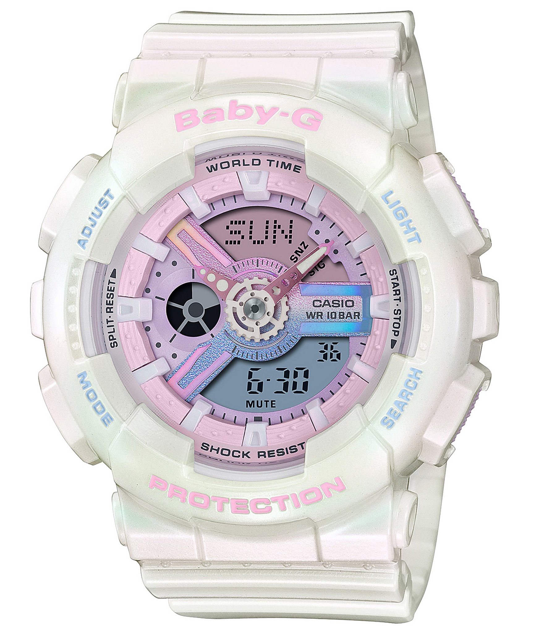 G-Shock Baby-G Digi White Shock Resistant Watch Dillard's