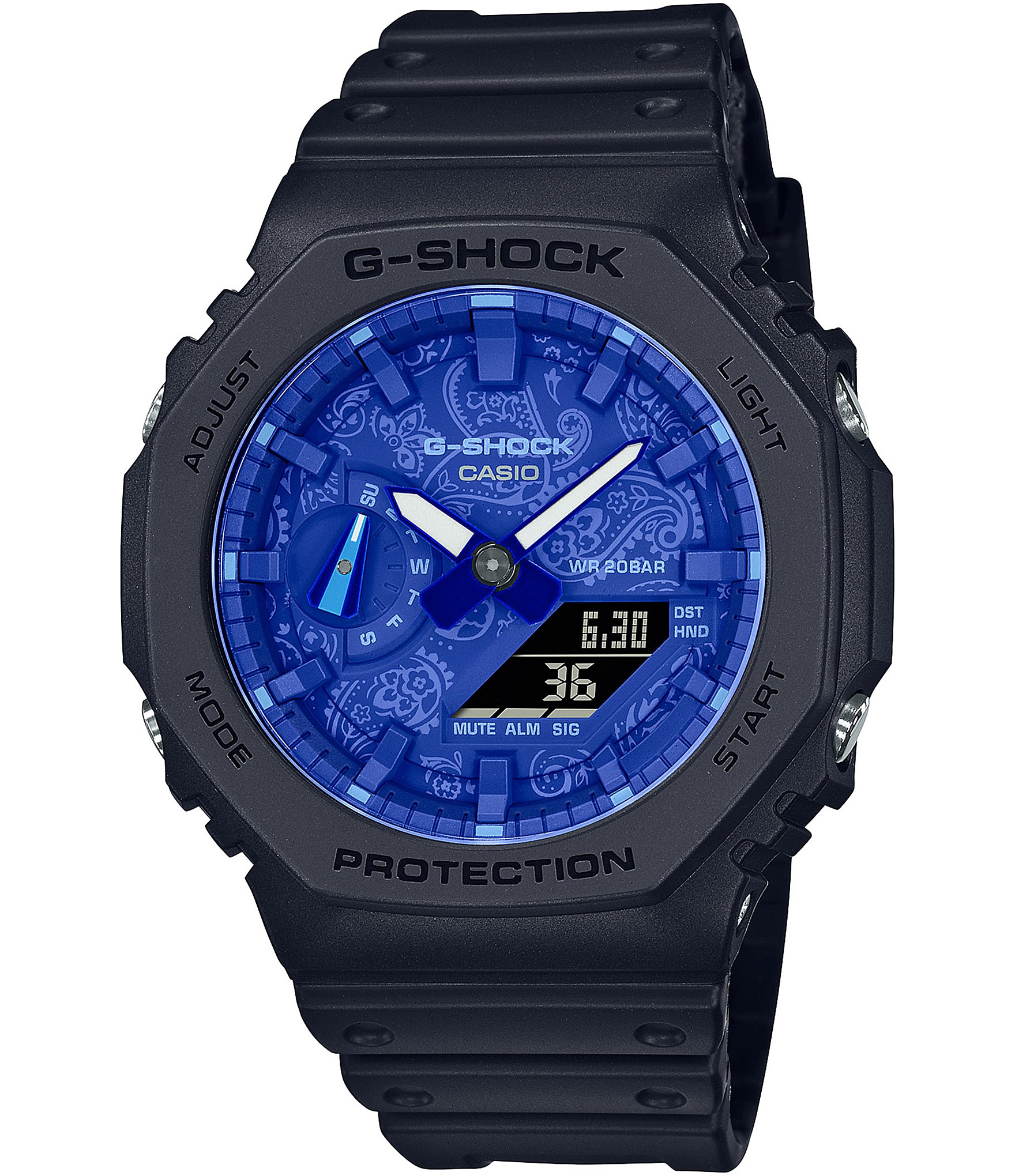 G-Shock Men's Ana-Digi Black Resin Strap Multifunction Watch | Dillard's