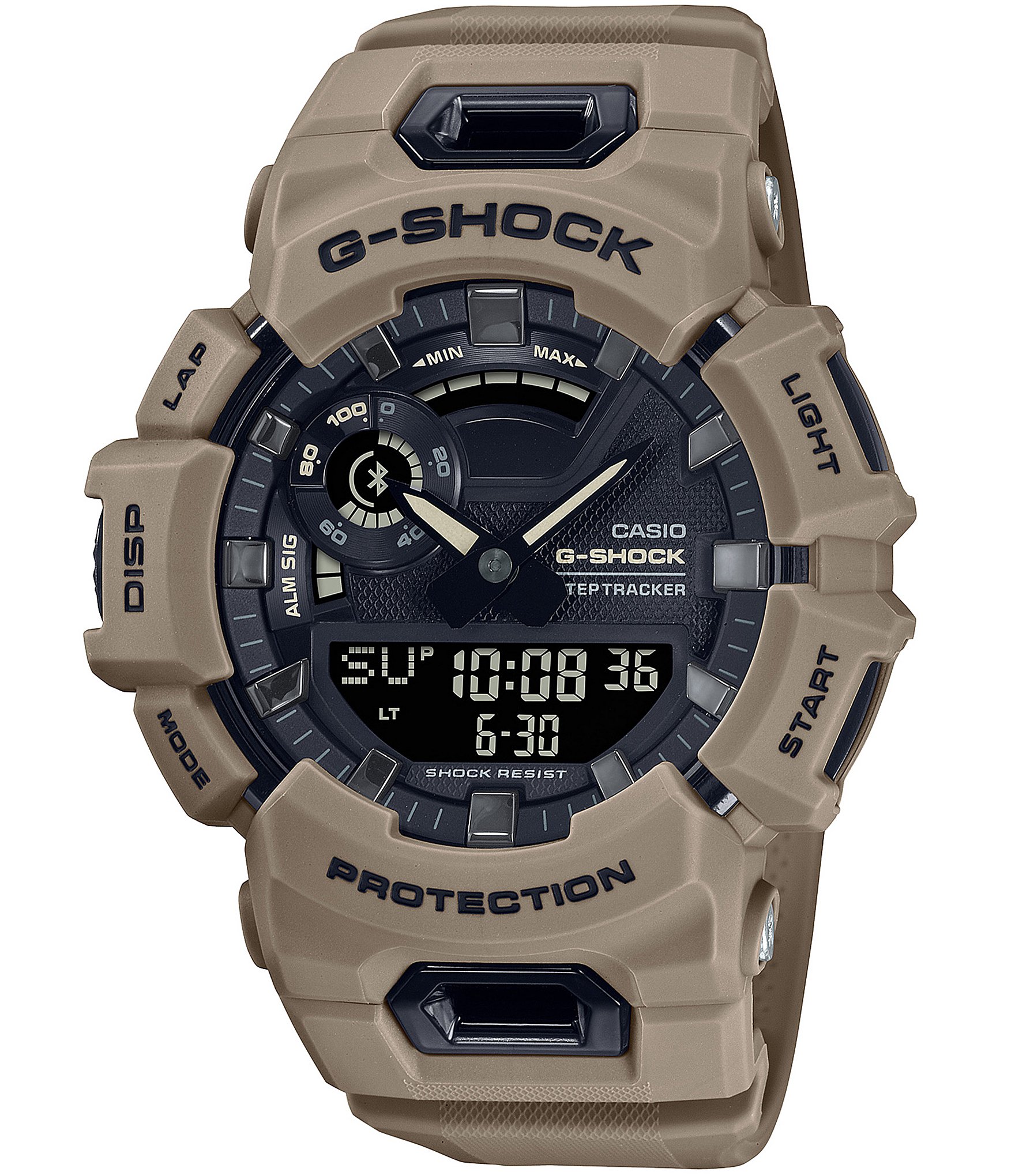 G-Shock Men's Ana-Digi Shock Resistant Beige Resin Strap Watch