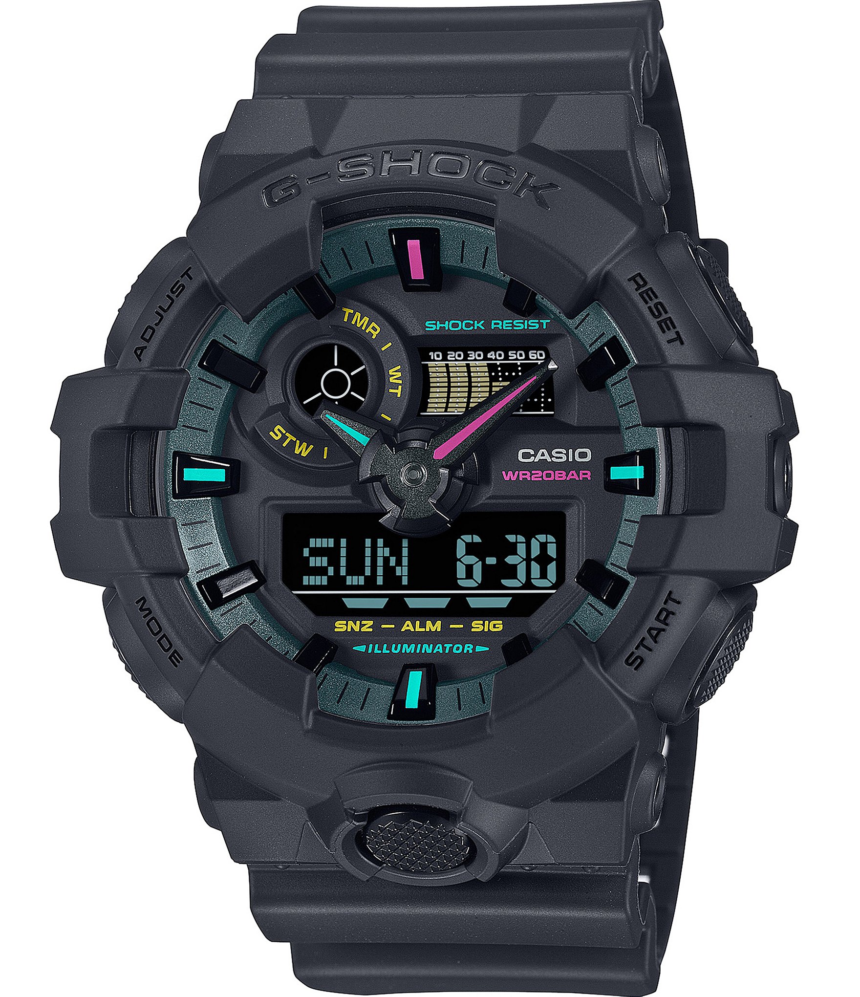 G-Shock Men's Casio Ana-Digi Black Resin Strap Watch