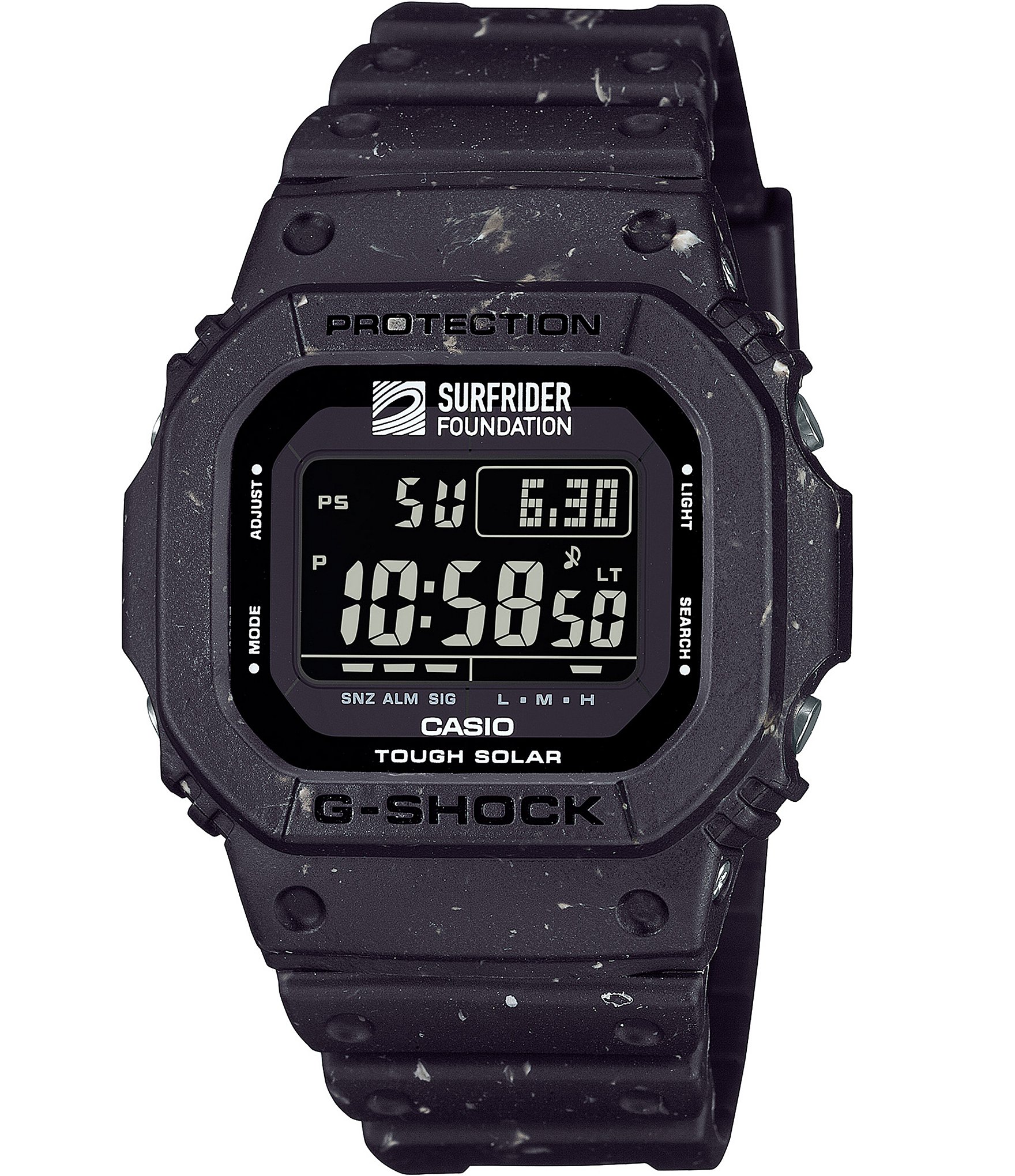 G-Shock Men's Surfrider Limited Edition Digital Black Resin Strap Watch