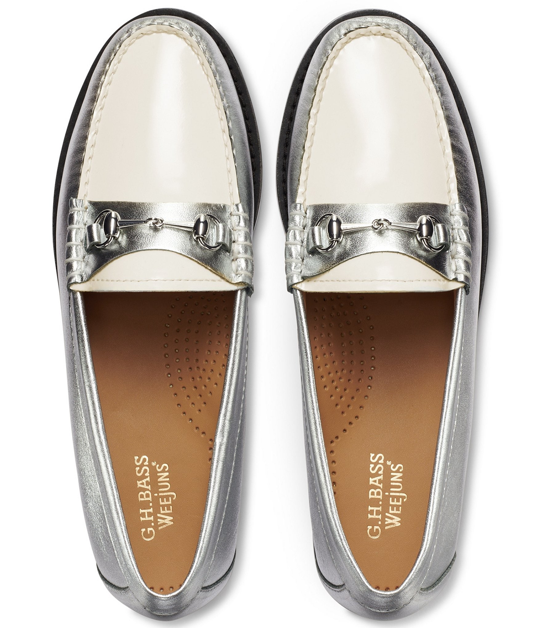 G.H. Bass Lianna Bit Weejun Metallic Leather Loafers