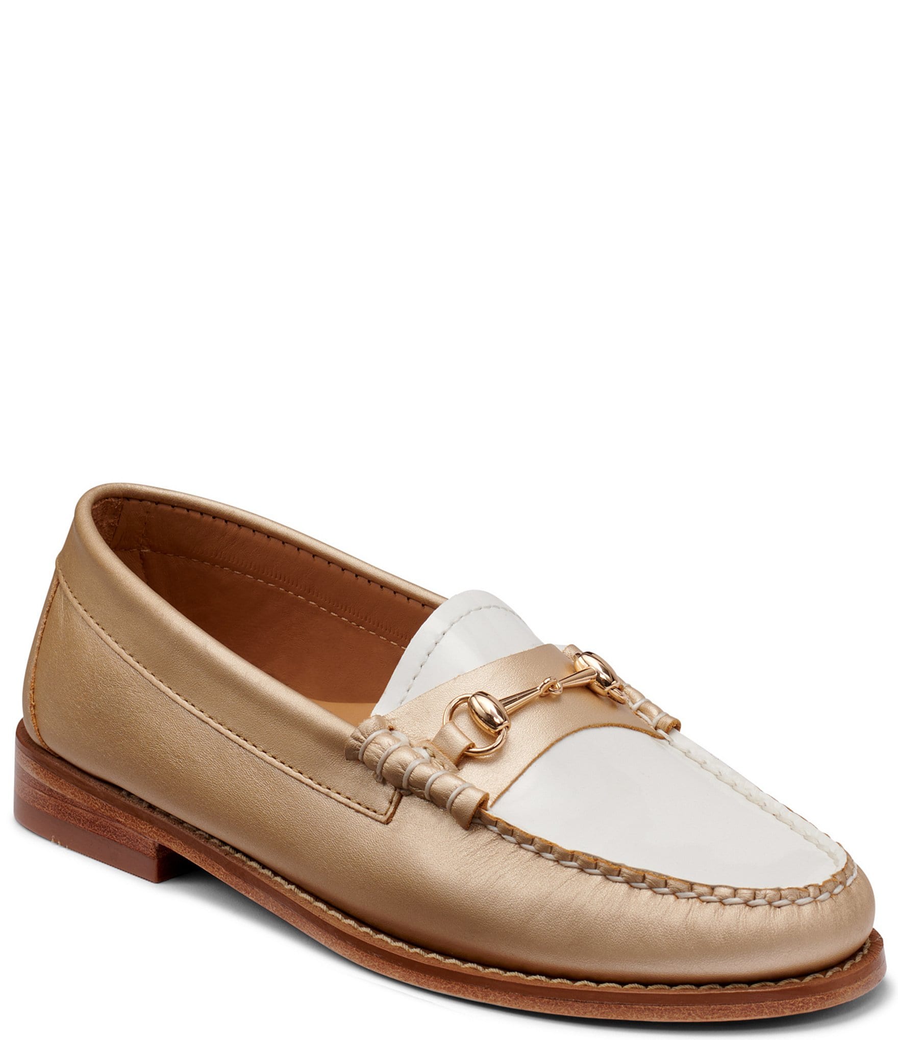 G.H. Bass Lianna Bit Weejun Metallic Leather Loafers | Dillard's