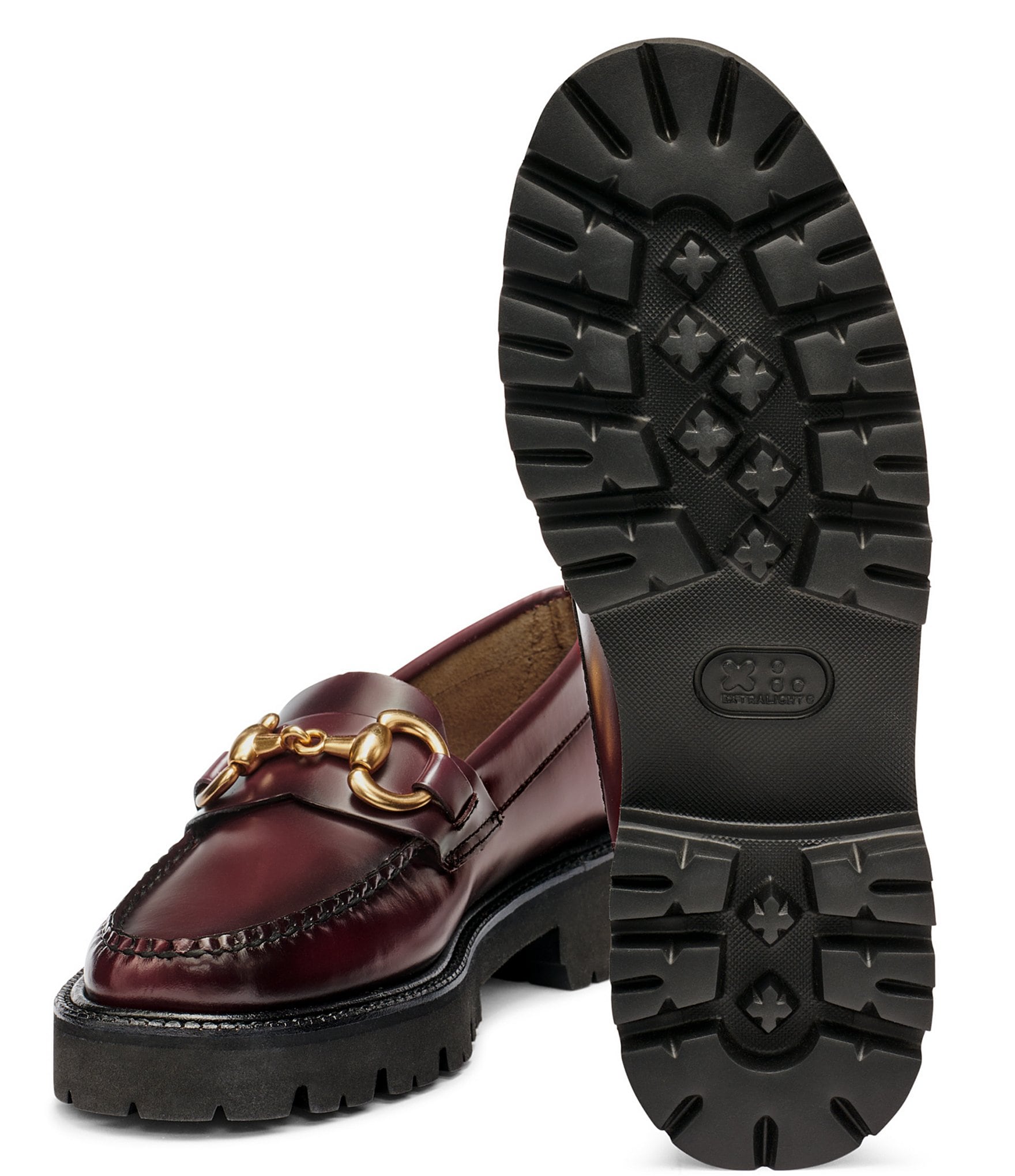 G.H. Bass Women's Lianna Leather Super Bit Buckle Platform Loafers