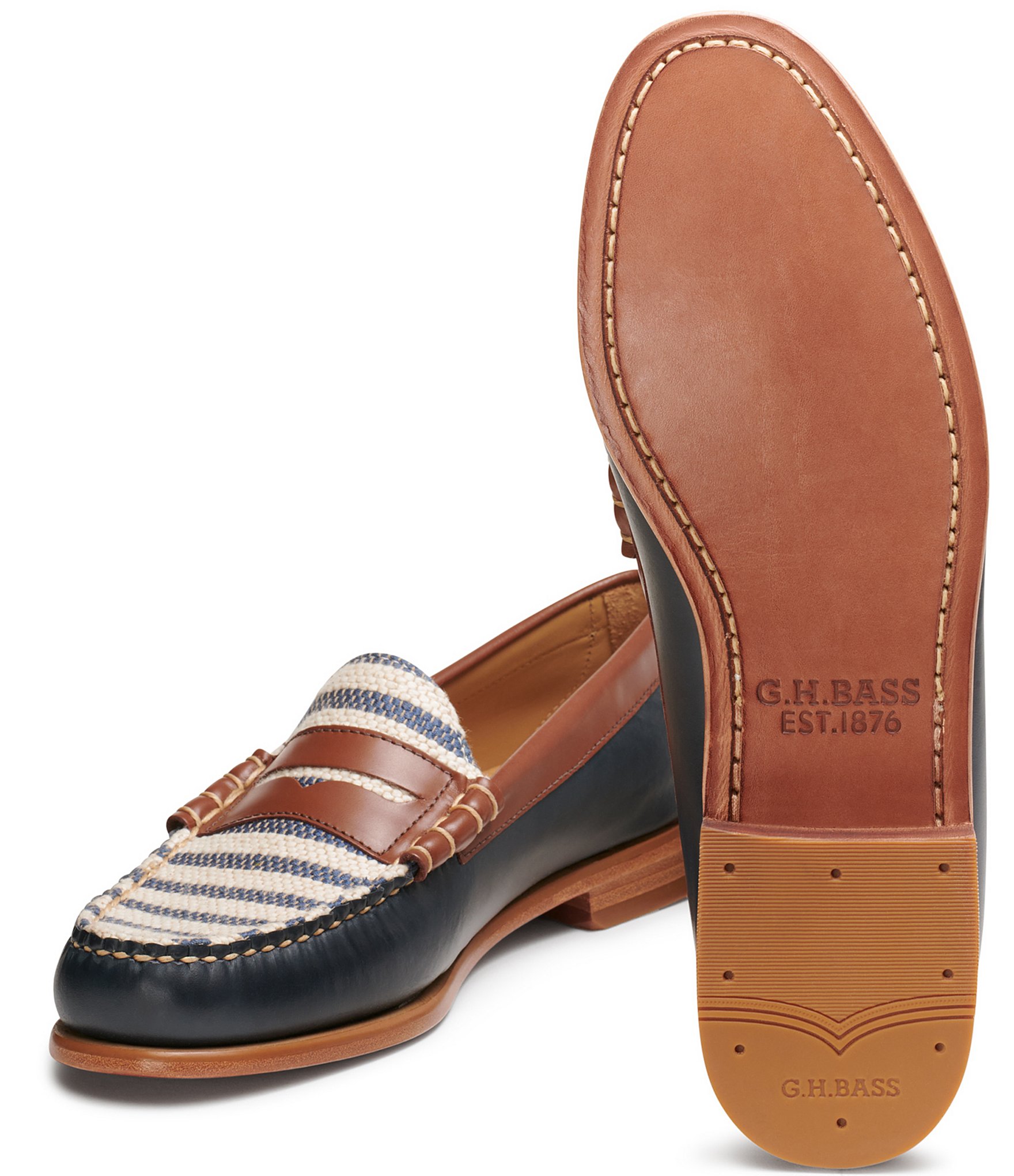 G.H. Bass Men's Larson Nautical Weejun Penny Loafers