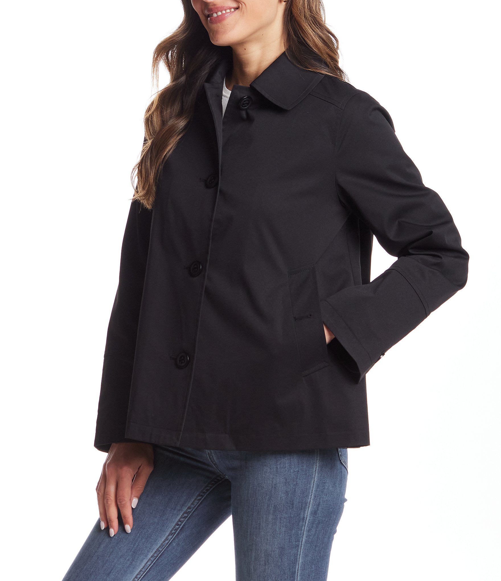 Gallery Ladies Solid Stand Collar Long Sleeves Water