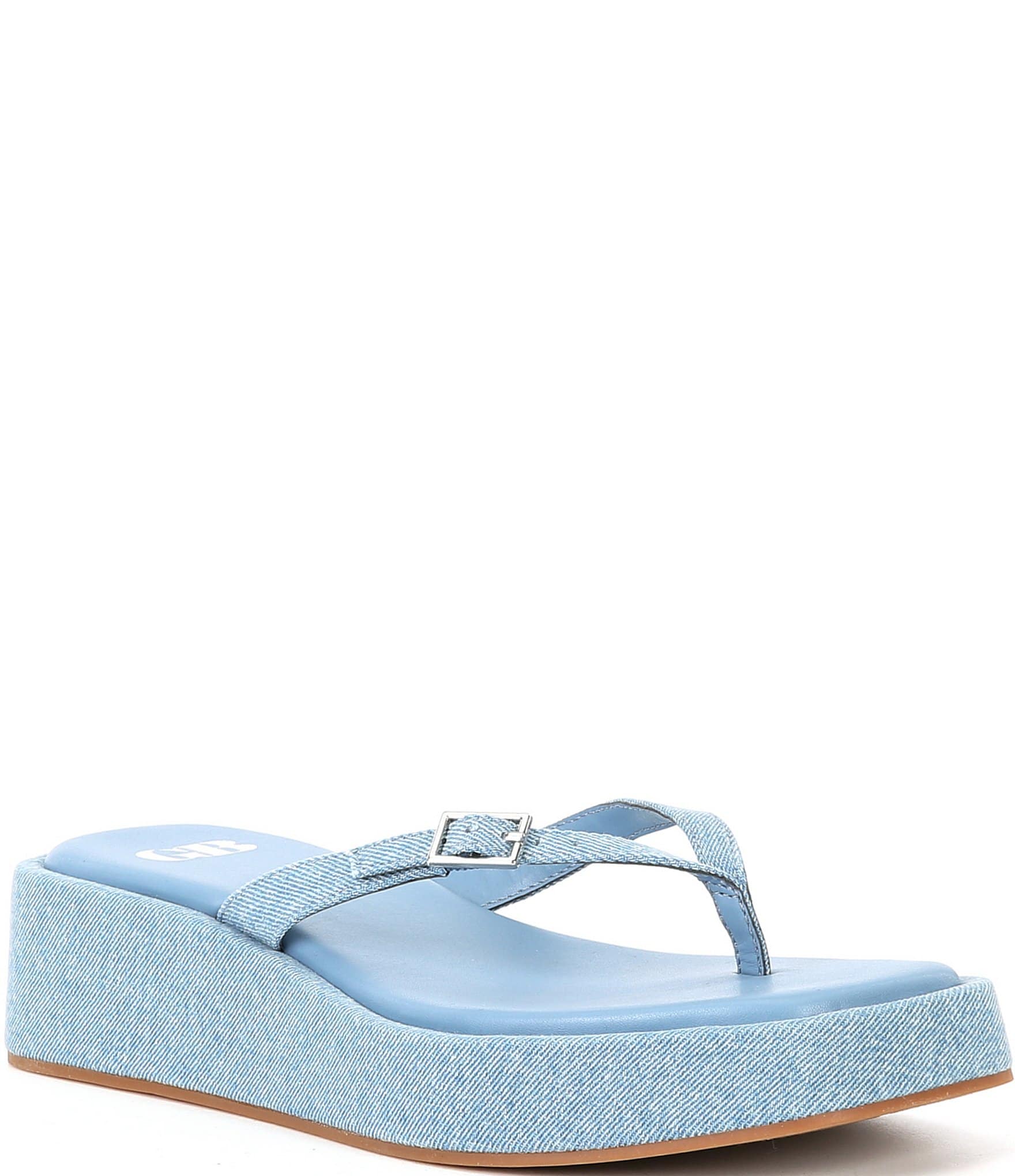 GB All-That Denim Platform Thong Sandals