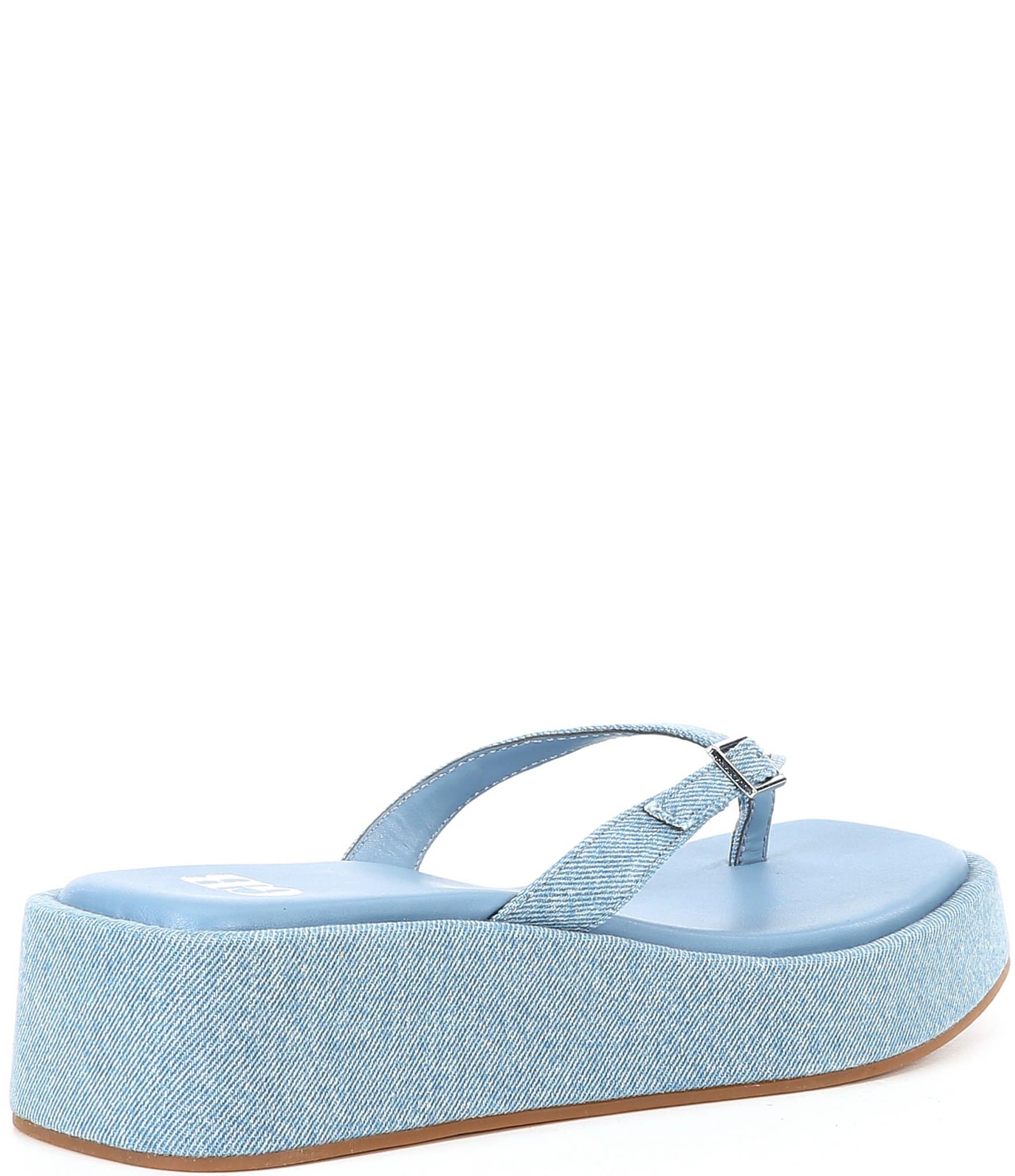 GB All-That Denim Platform Thong Sandals