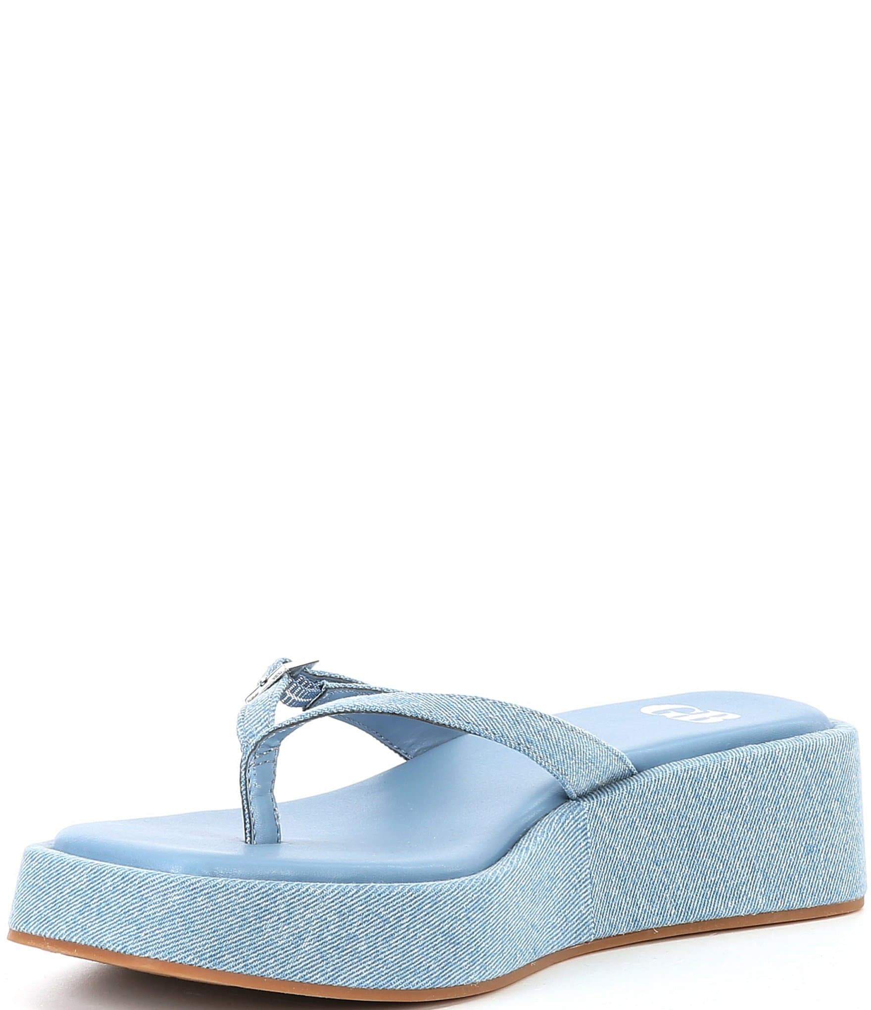 GB All-That Denim Platform Thong Sandals