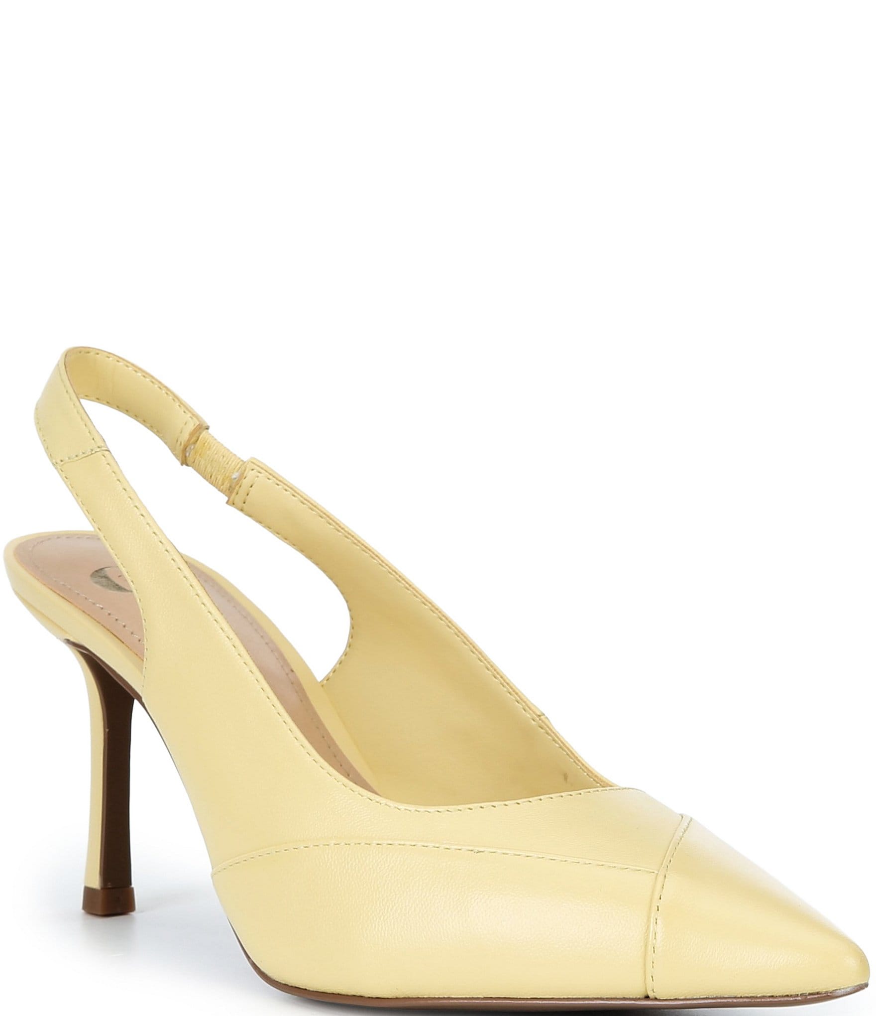 GB Atta-Girl Pieced Leather Slingback Pumps