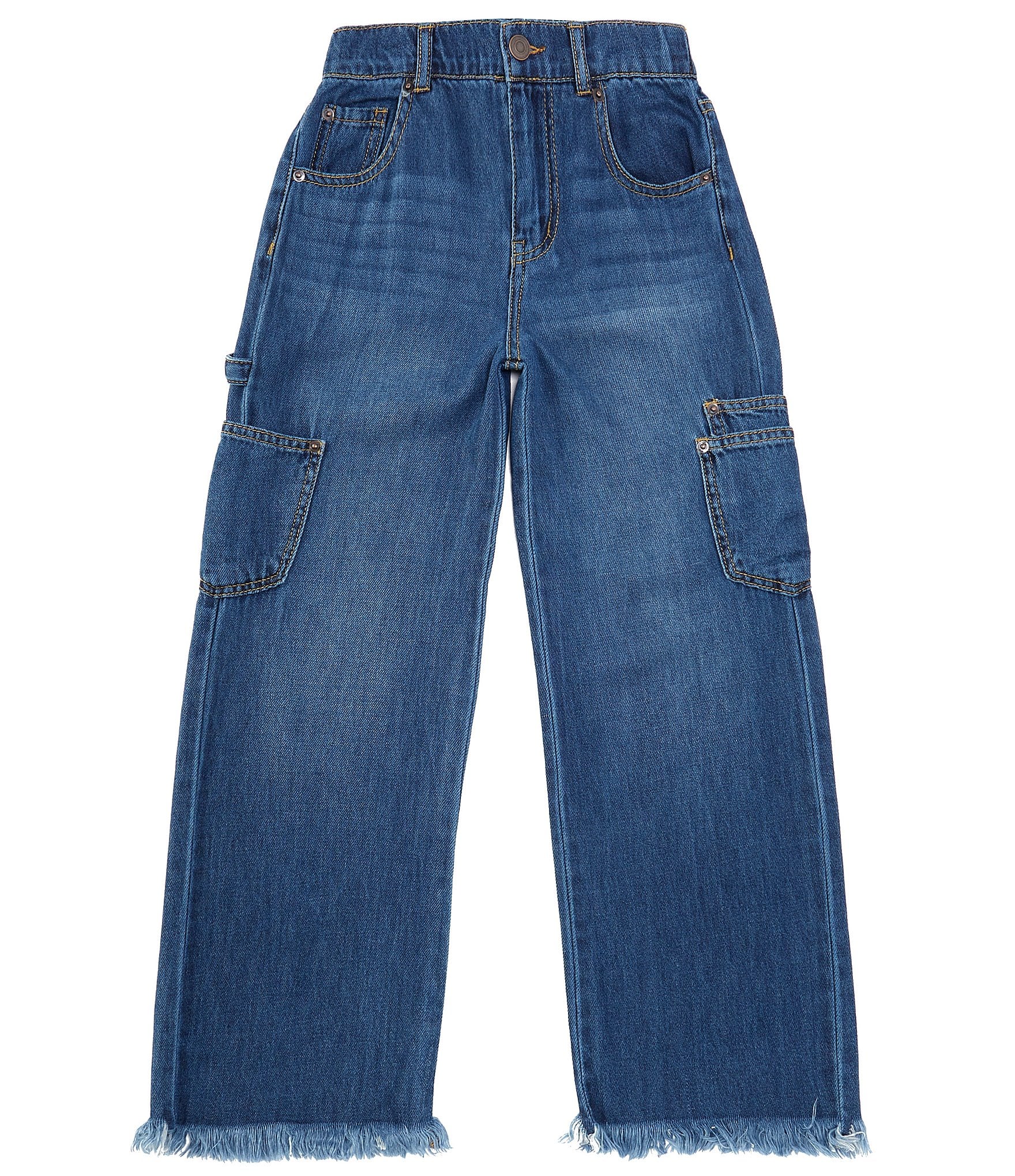 GB Big Girls 7-16 Distressed Cargo Jeans