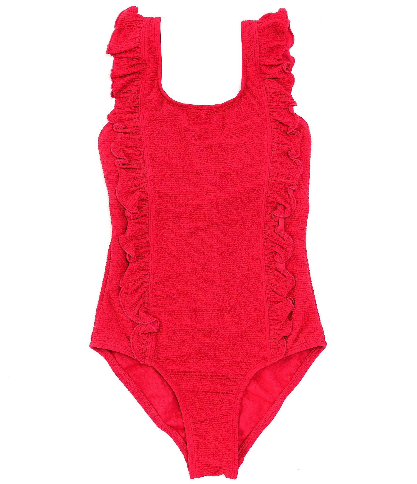 Gb Big Girls 7 16 Double Ruffle One Piece Swimsuit Dillards